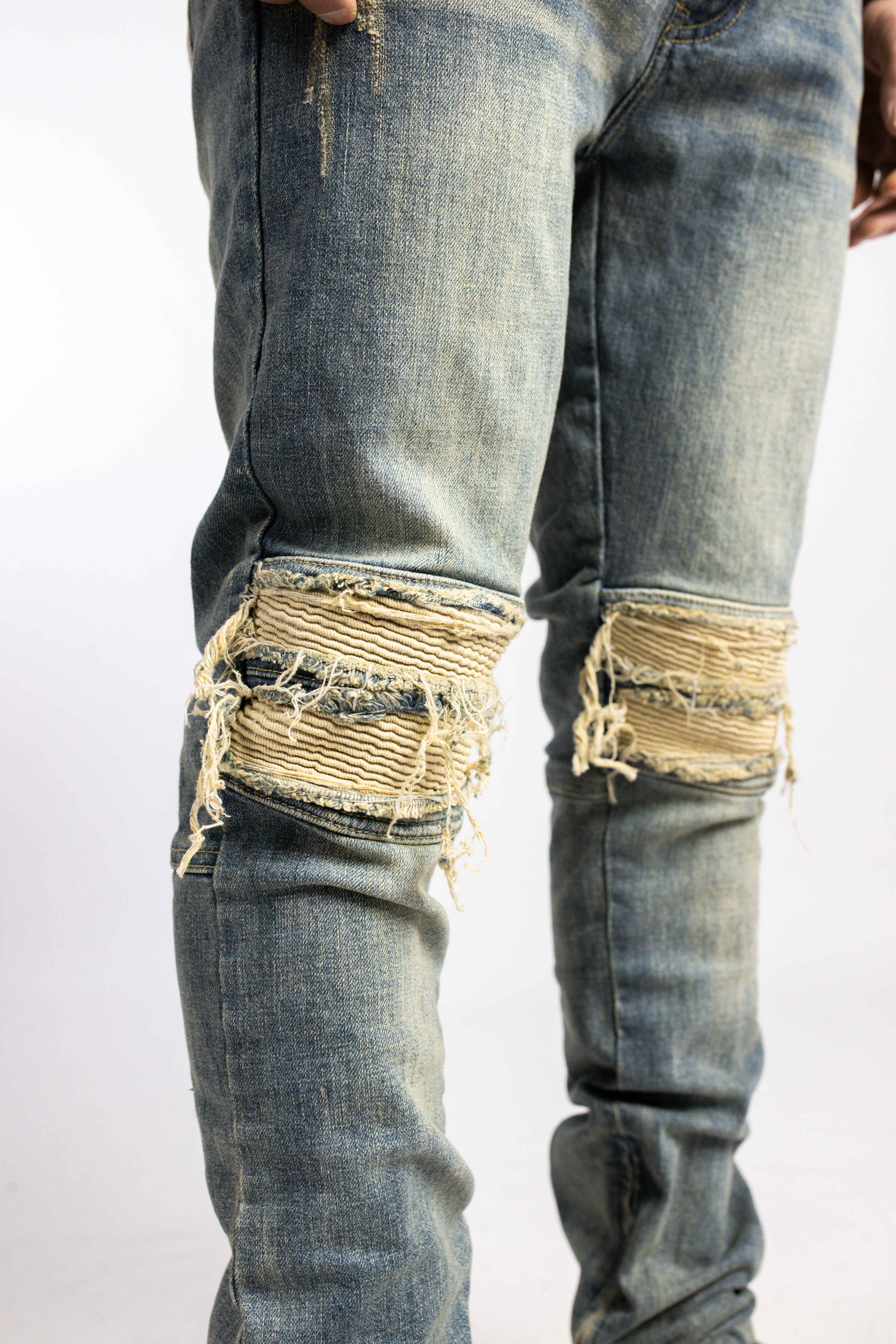 ZIP DENIM JEANS
