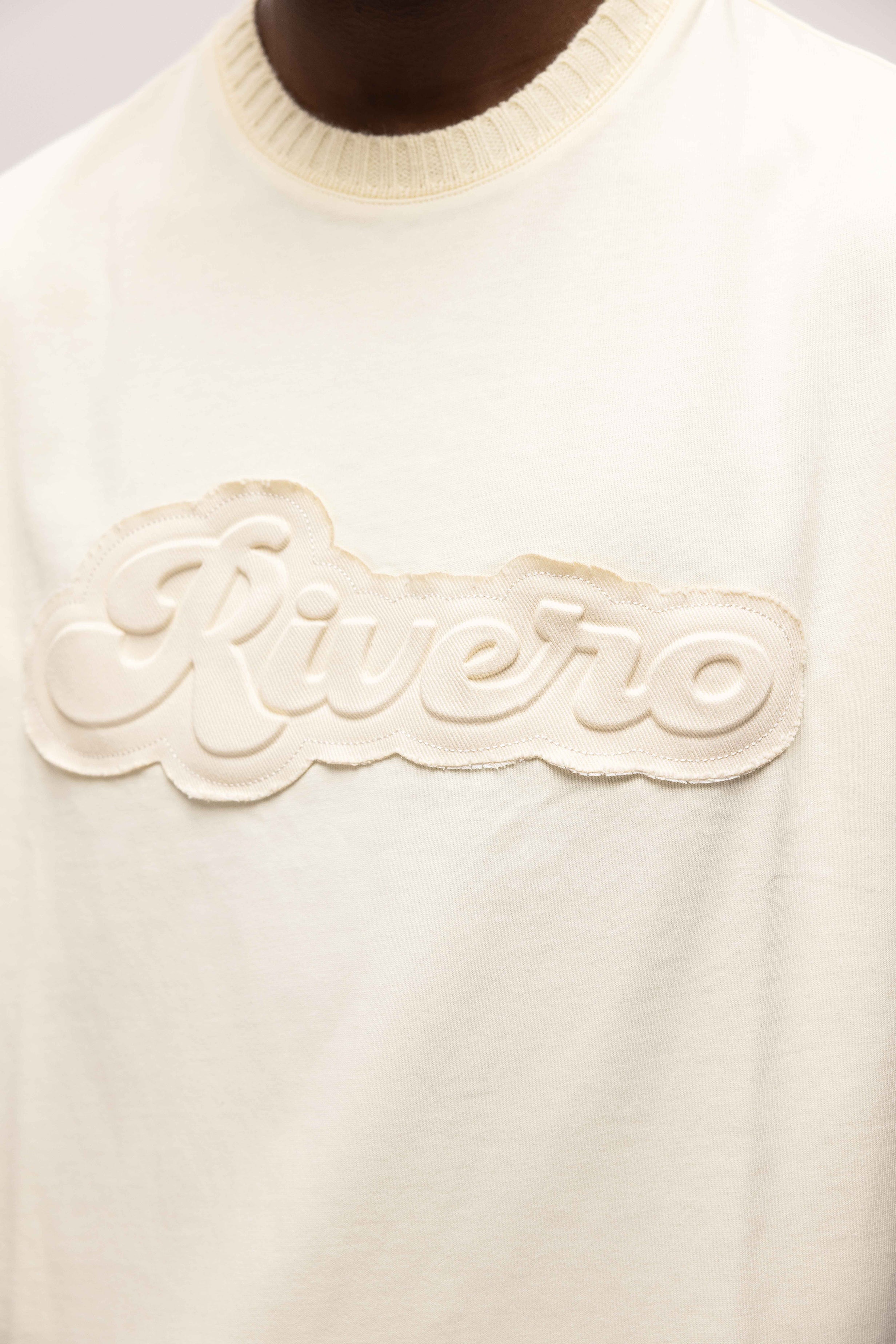 EMBOSSED OVERSIZED T-SHIRT OFF WHITE