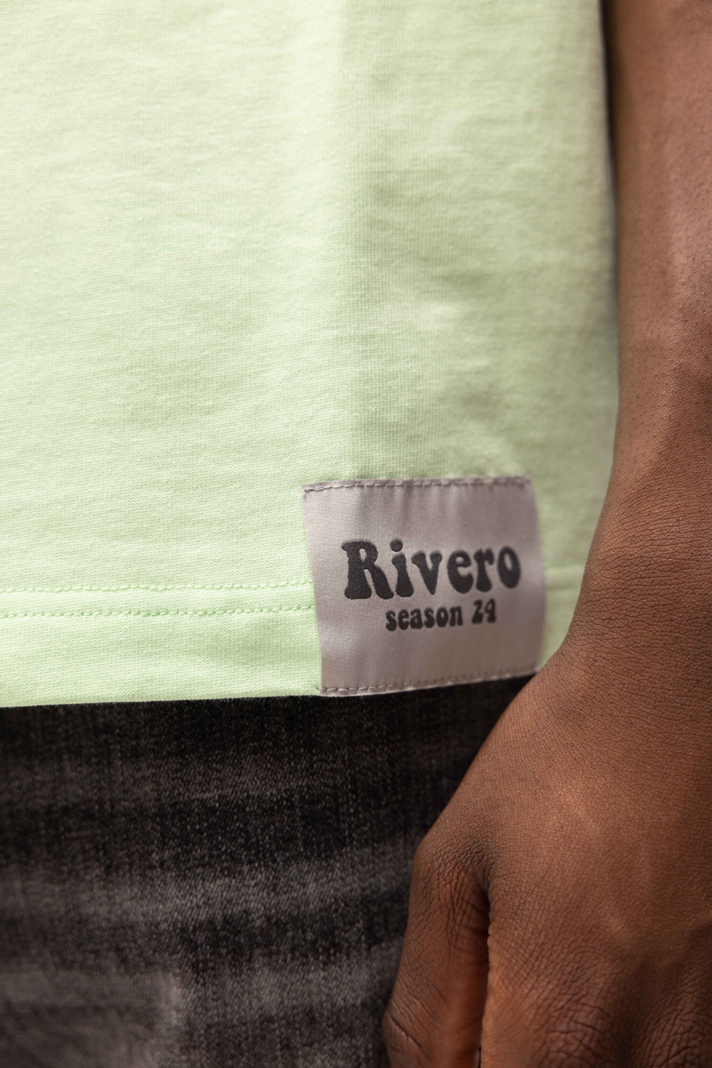 EMBOSSED OVERSIZED T-SHIRT GREEN