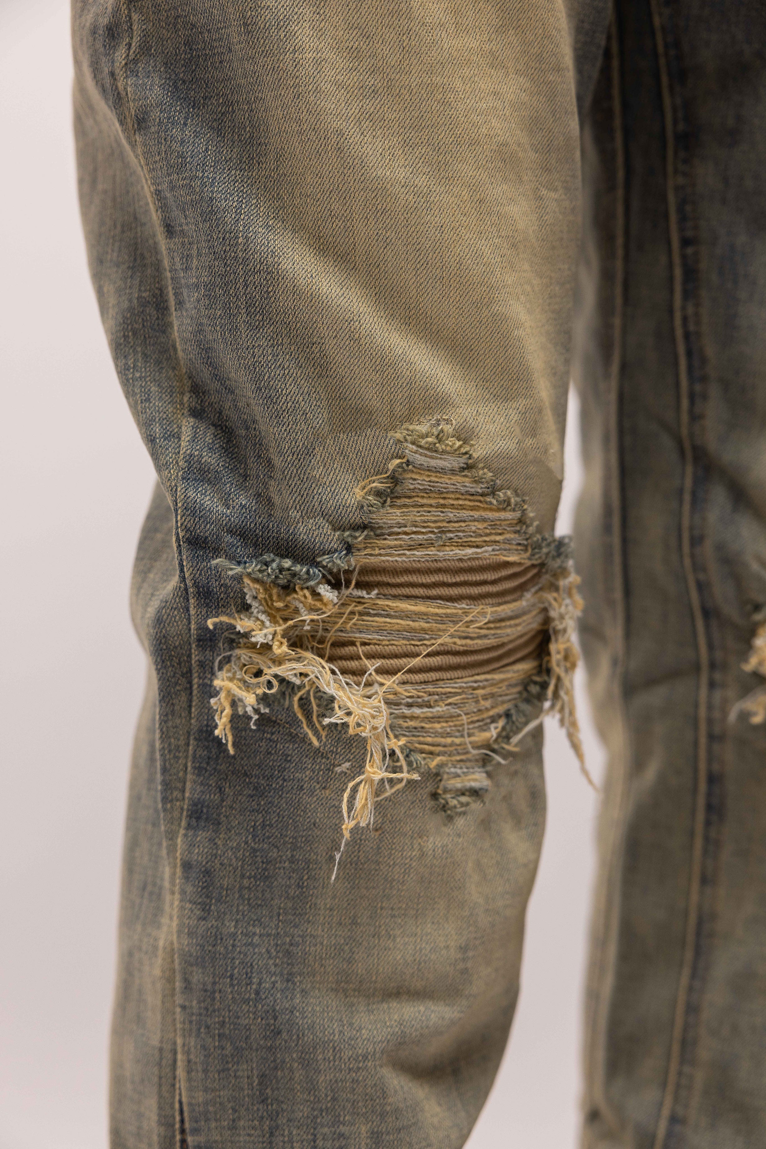 REGULAR REPAIRED DENIM JEANS