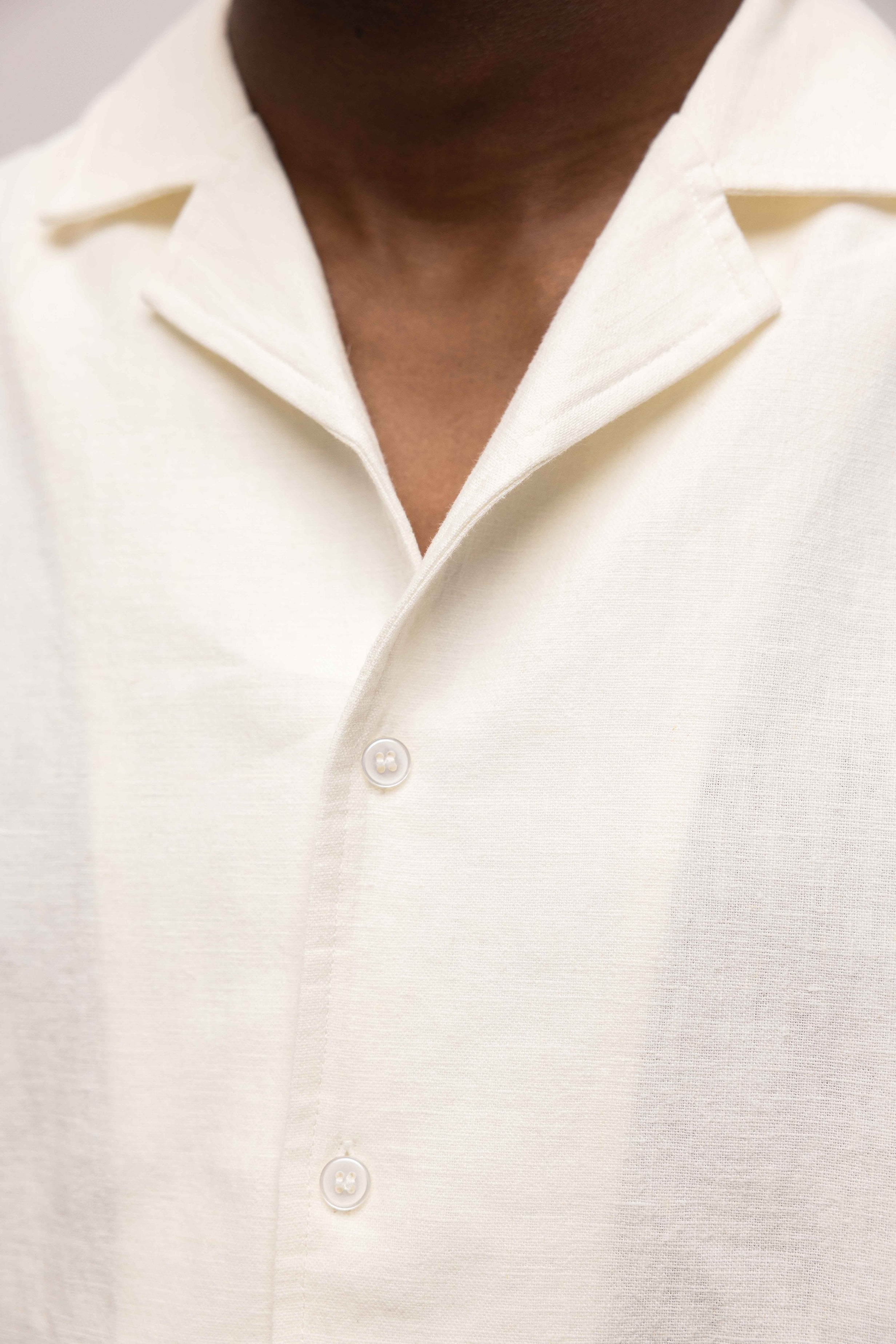 LINEN SHIRT SHORT SLEEVE WHITE