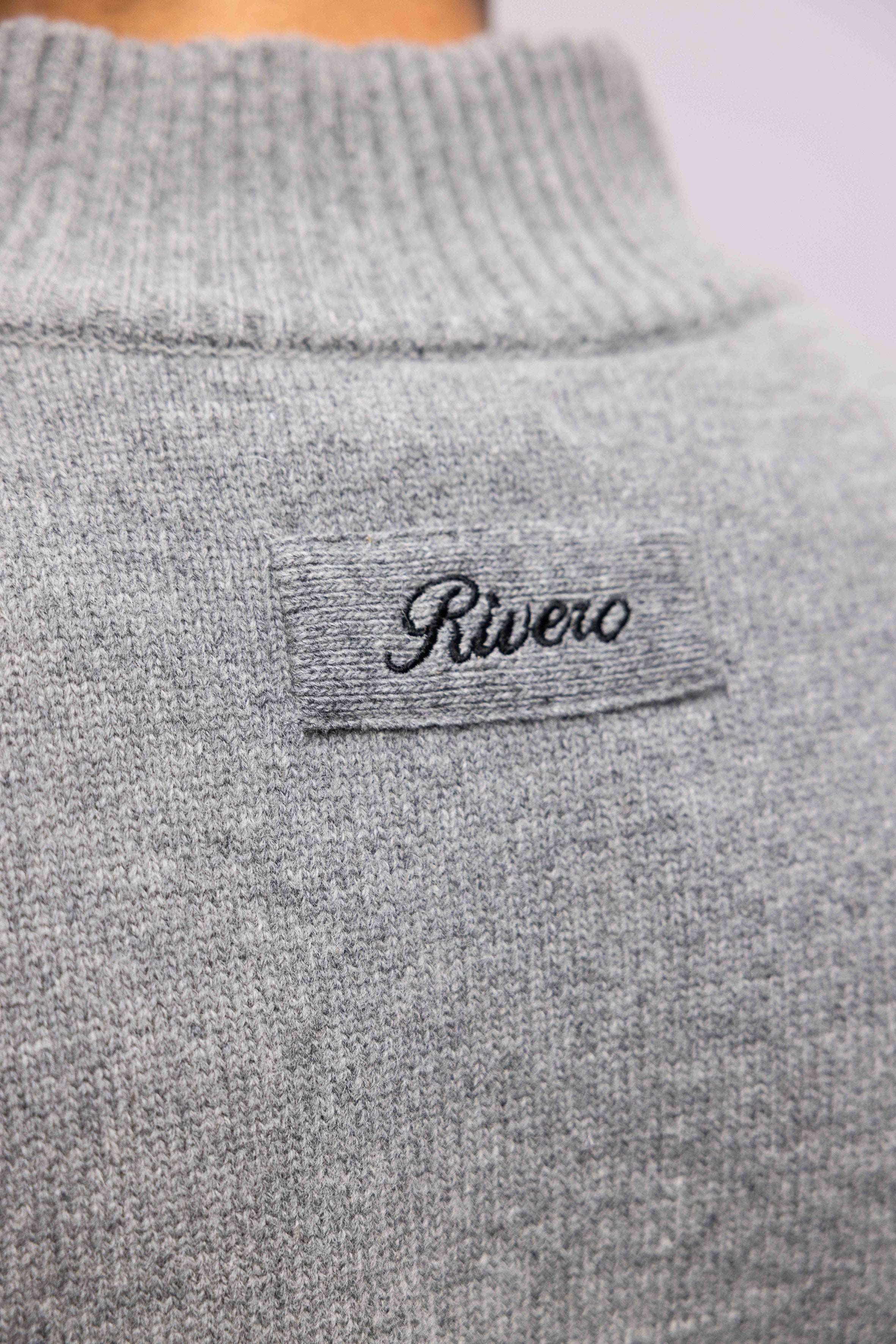 WOOL ZIP UP FROST GREY