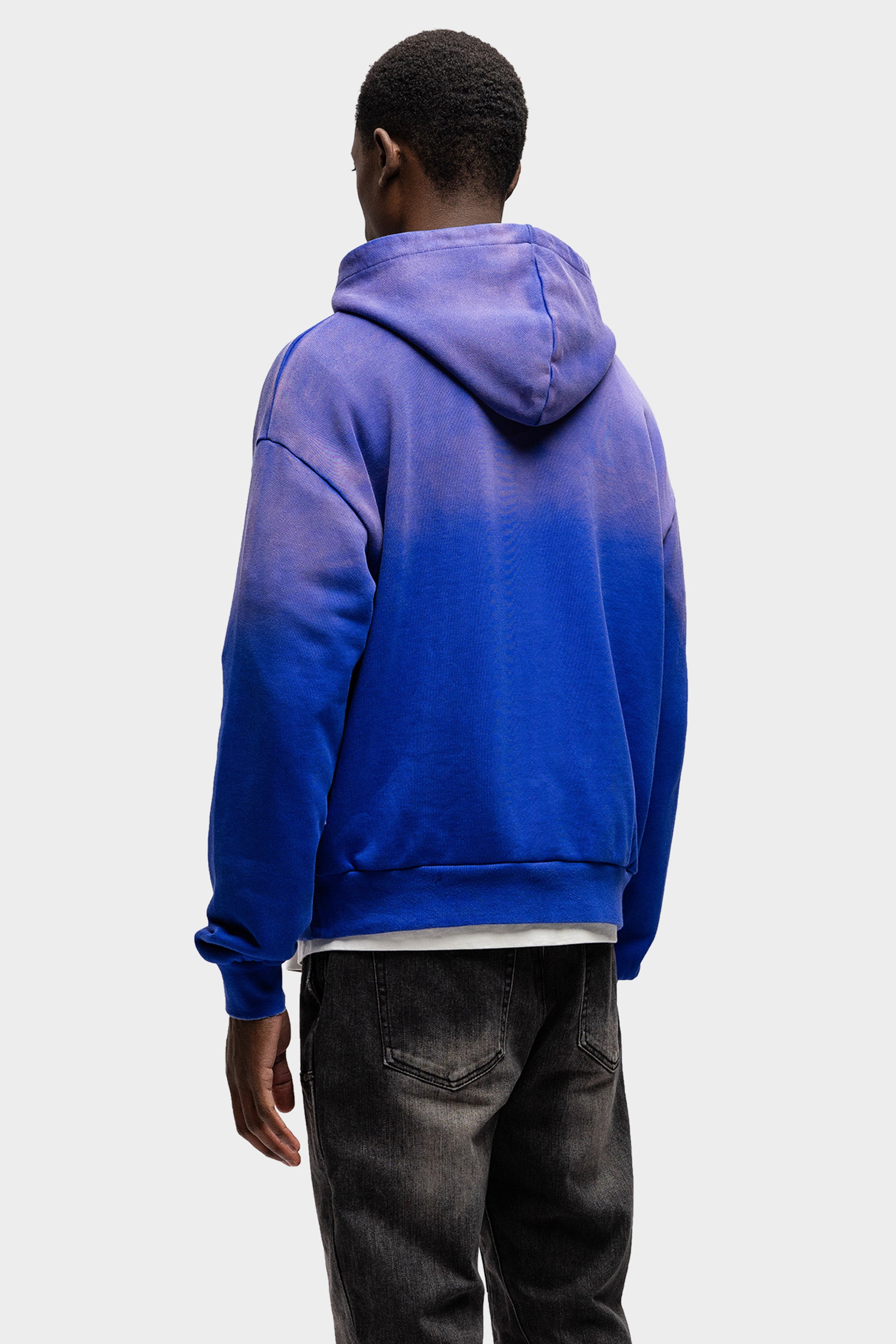 BIG PLANS OVERSIZED ZIP HOODIE WASHED BLUE