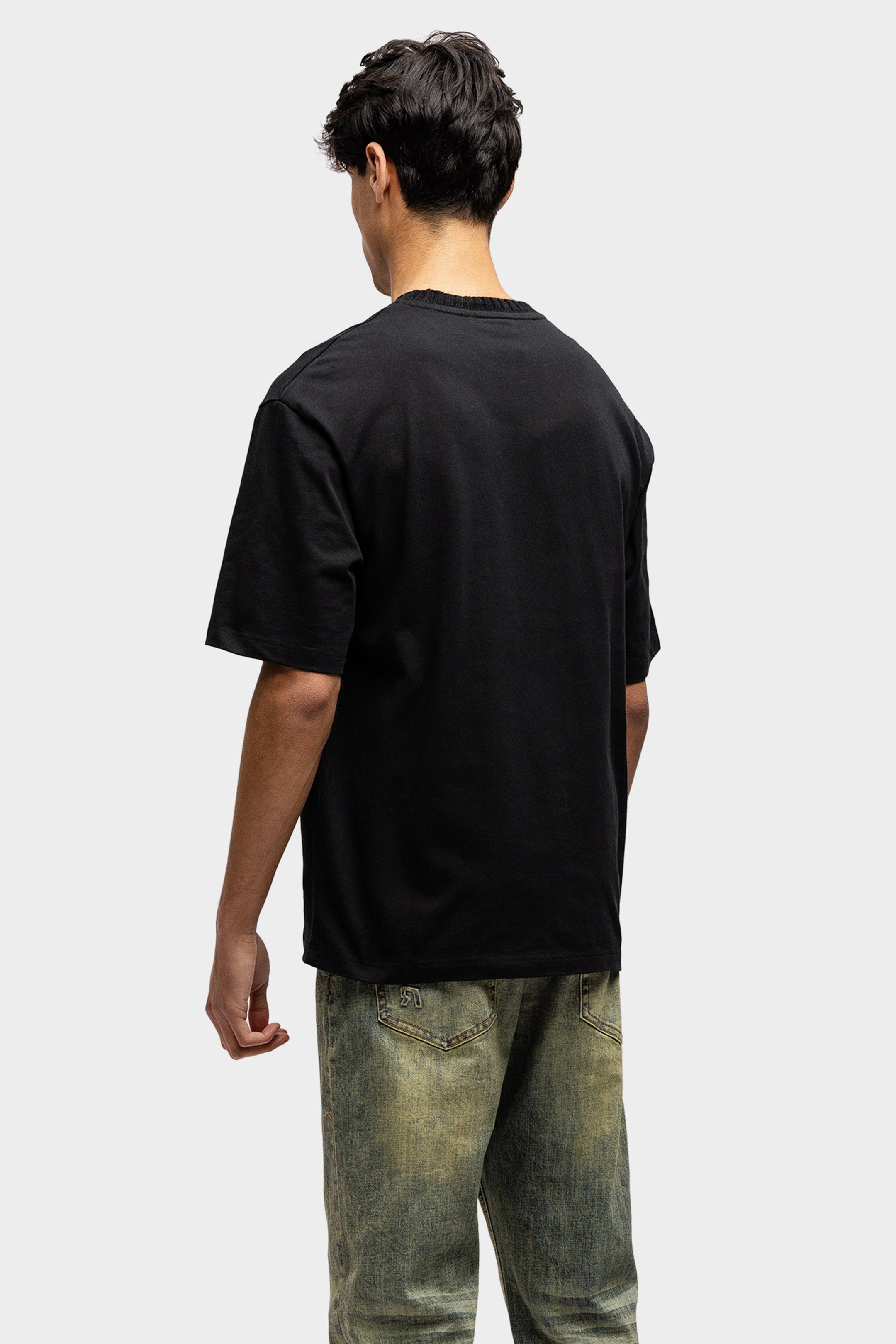 EMBOSSED OVERSIZED T-SHIRT BLACK
