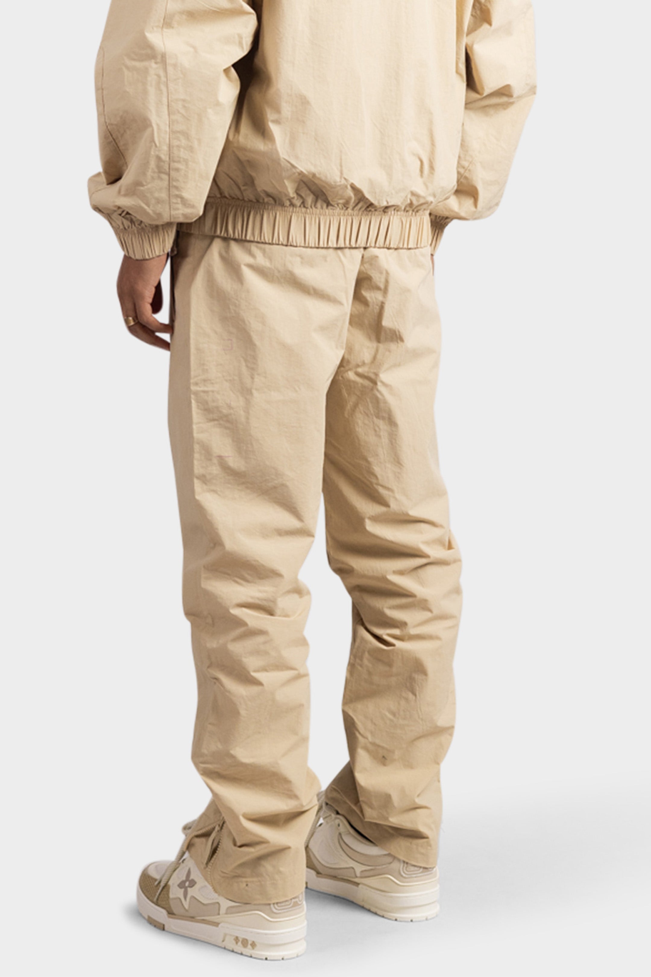 ZIP TRACKPANTS STRAIGHT SAND