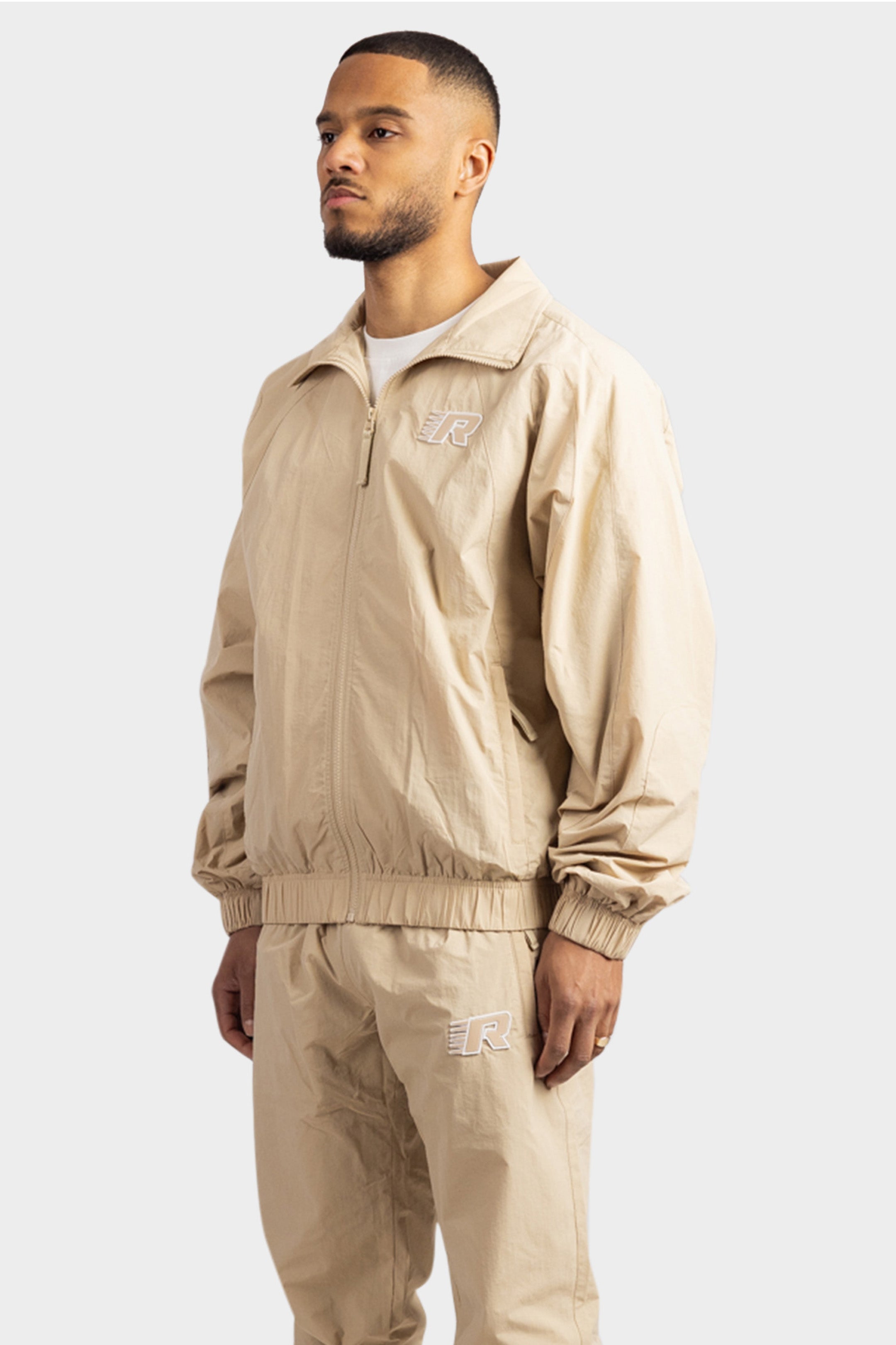 TRACKJACKET OVERSIZED SAND