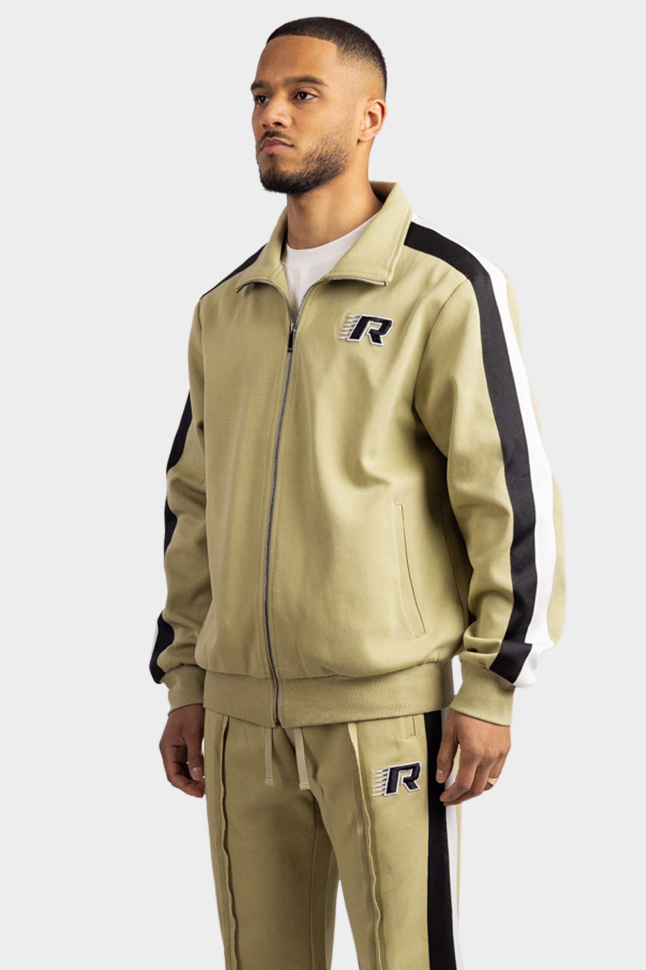 BIG PLANS FULL ZIP TRACK JACKET GREEN