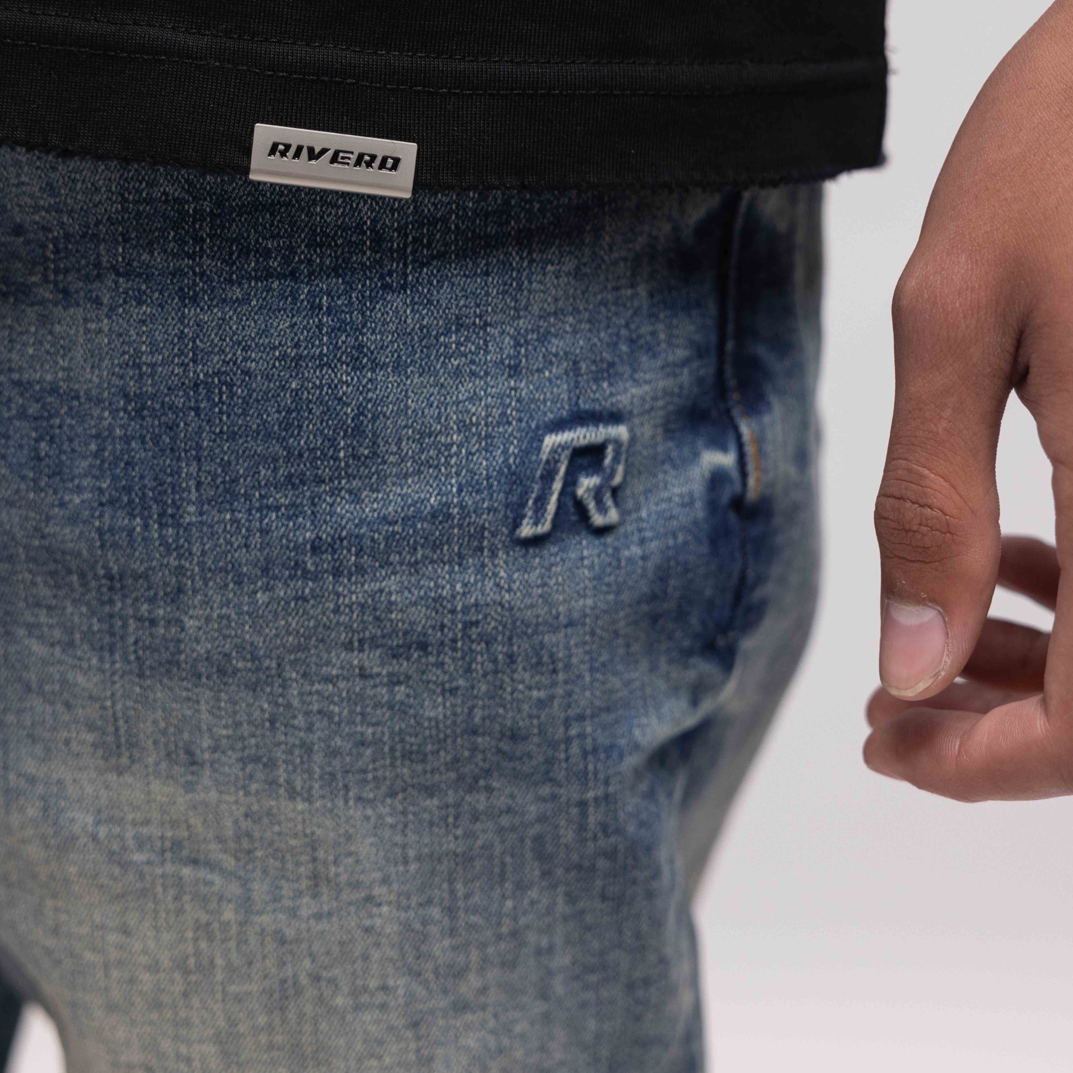 DESTROYER BUTTONED DENIM JEANS