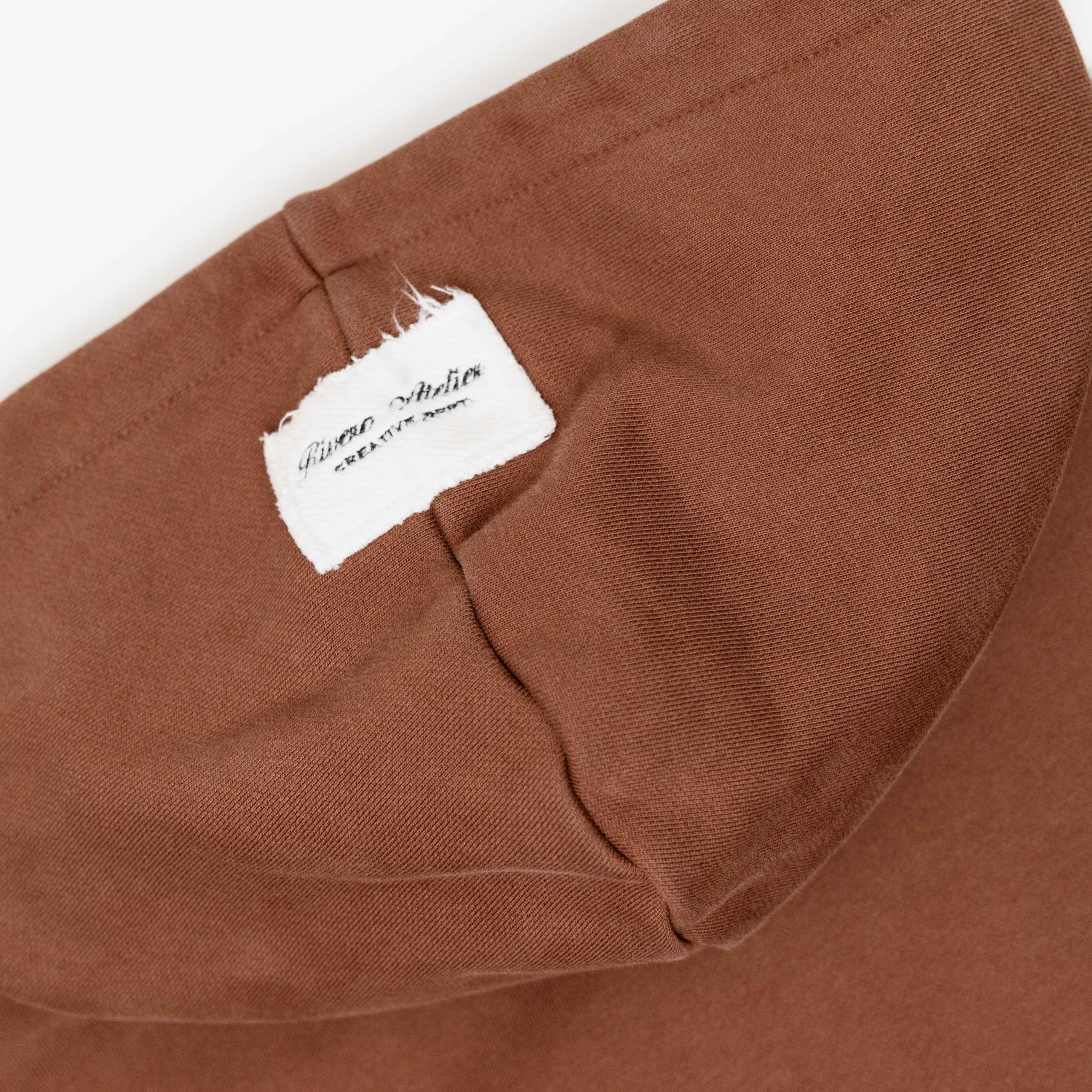 ACADEMY DENIM CUFF ZIP HOODIE BROWN