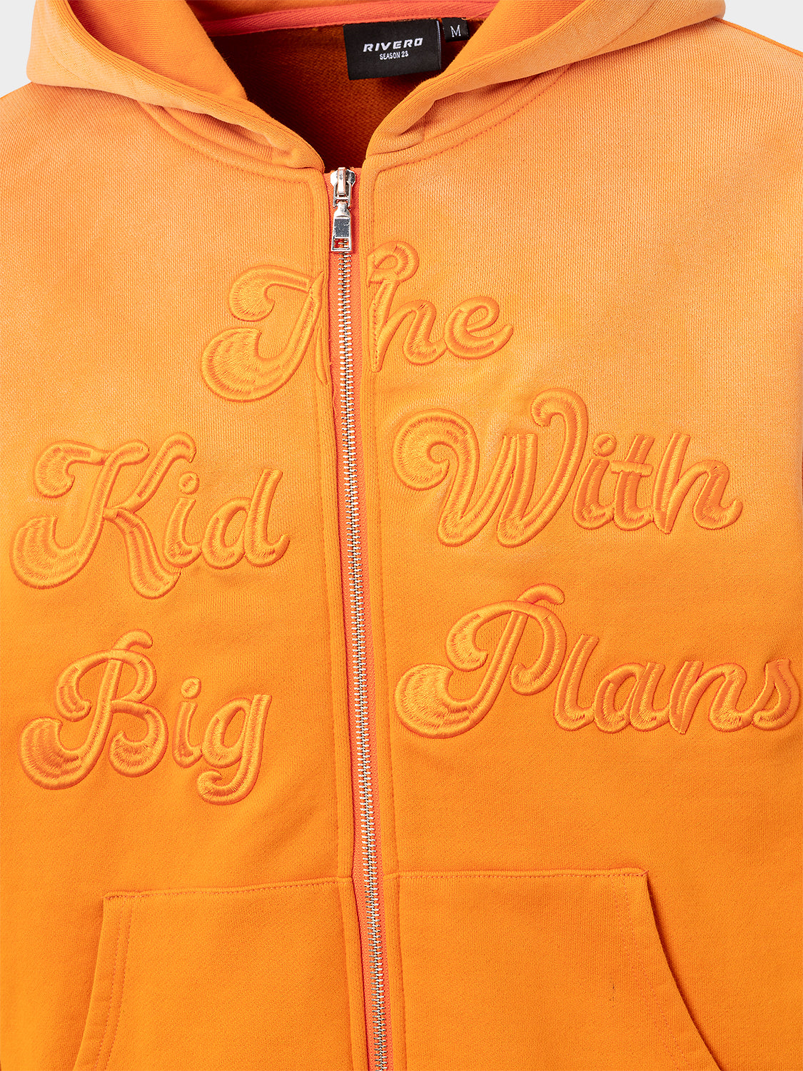 BIG PLANS OVERSIZED ZIP HOODIE WASHED ORANGE