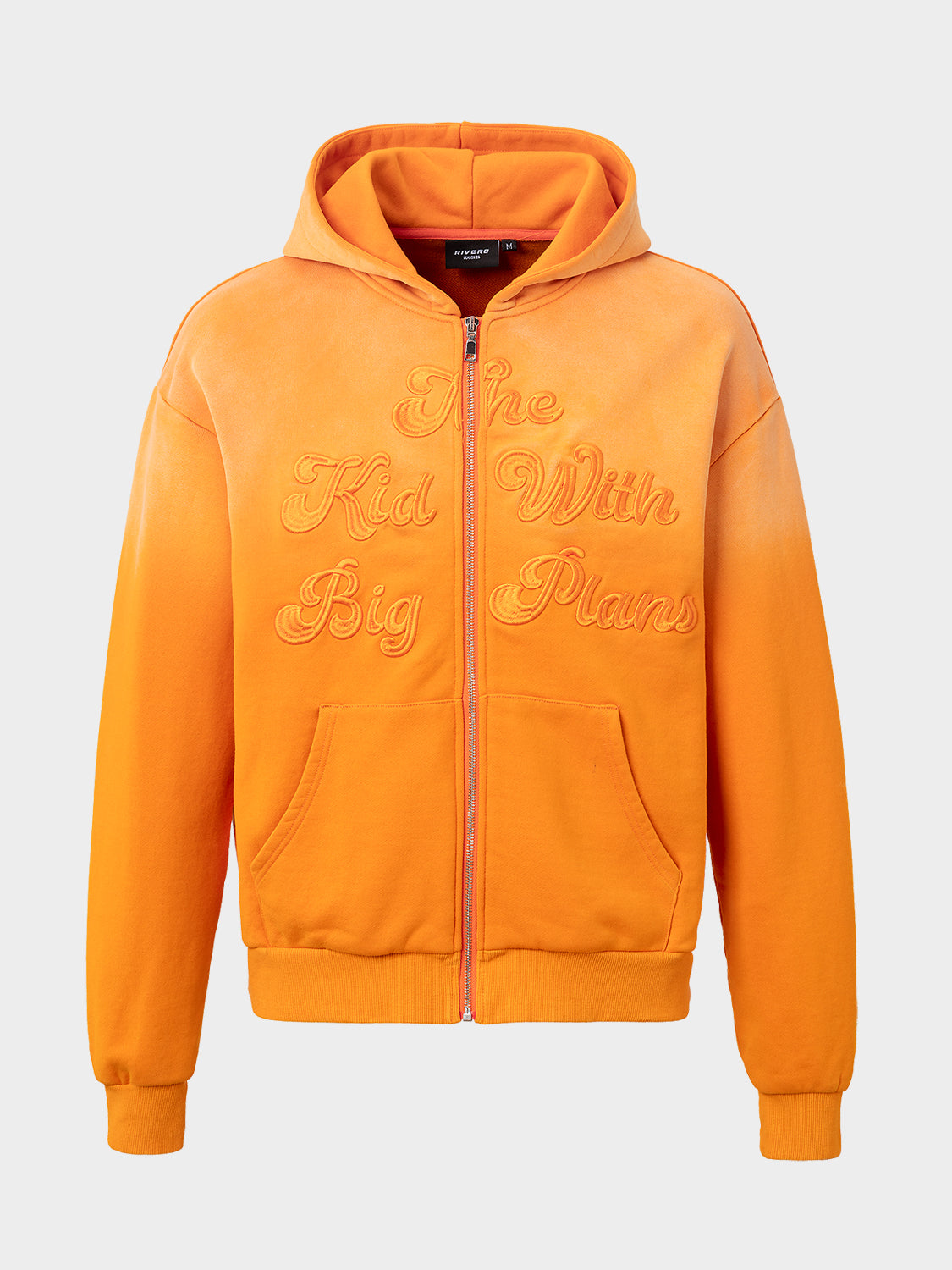 BIG PLANS OVERSIZED ZIP HOODIE WASHED ORANGE