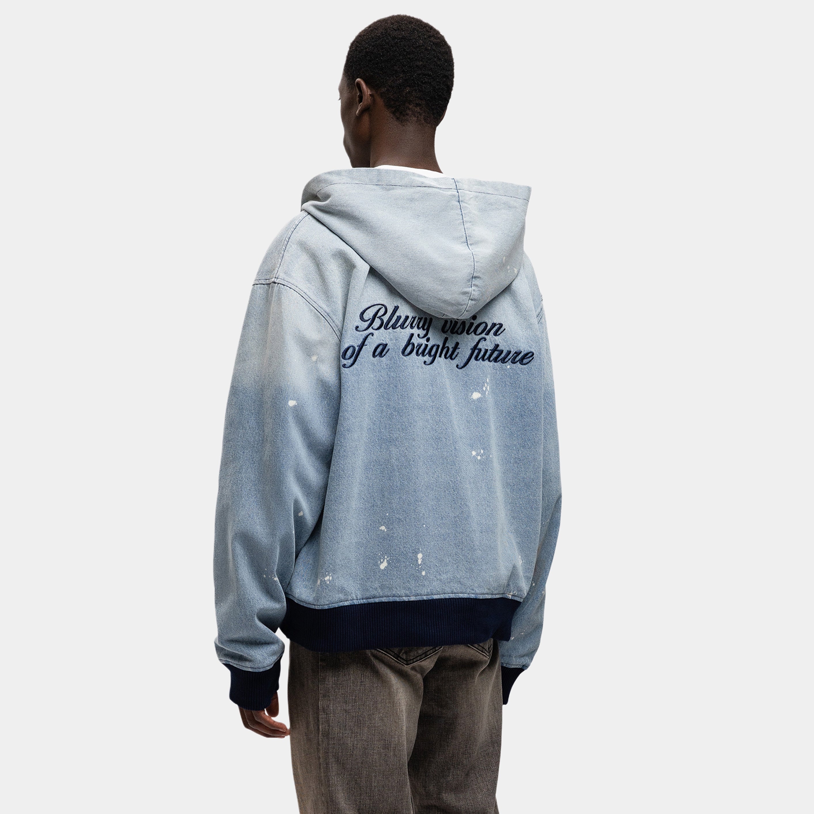 BLURRY VISION WASHED DENIM JACKET