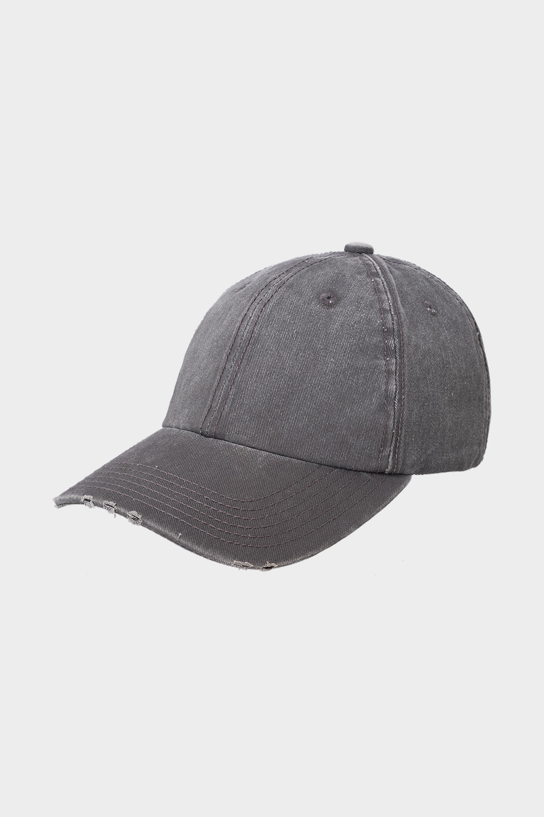 REPAIR DISTRESSED CAP WASHED BLACK