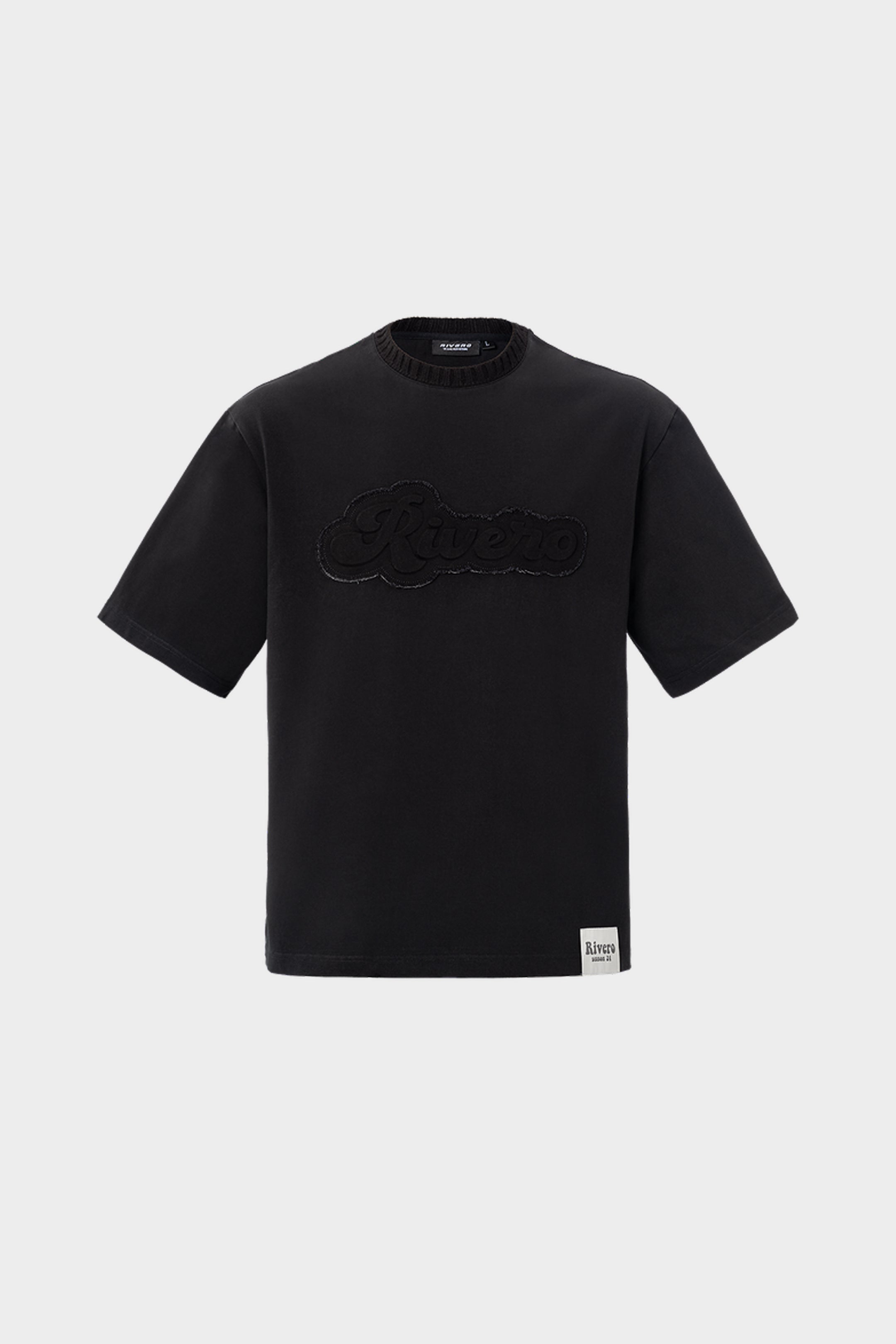 EMBOSSED OVERSIZED T-SHIRT BLACK