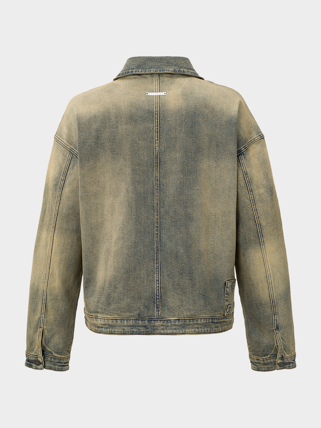 EMBOSSED WORKER DENIM JACKET OVERSIZED