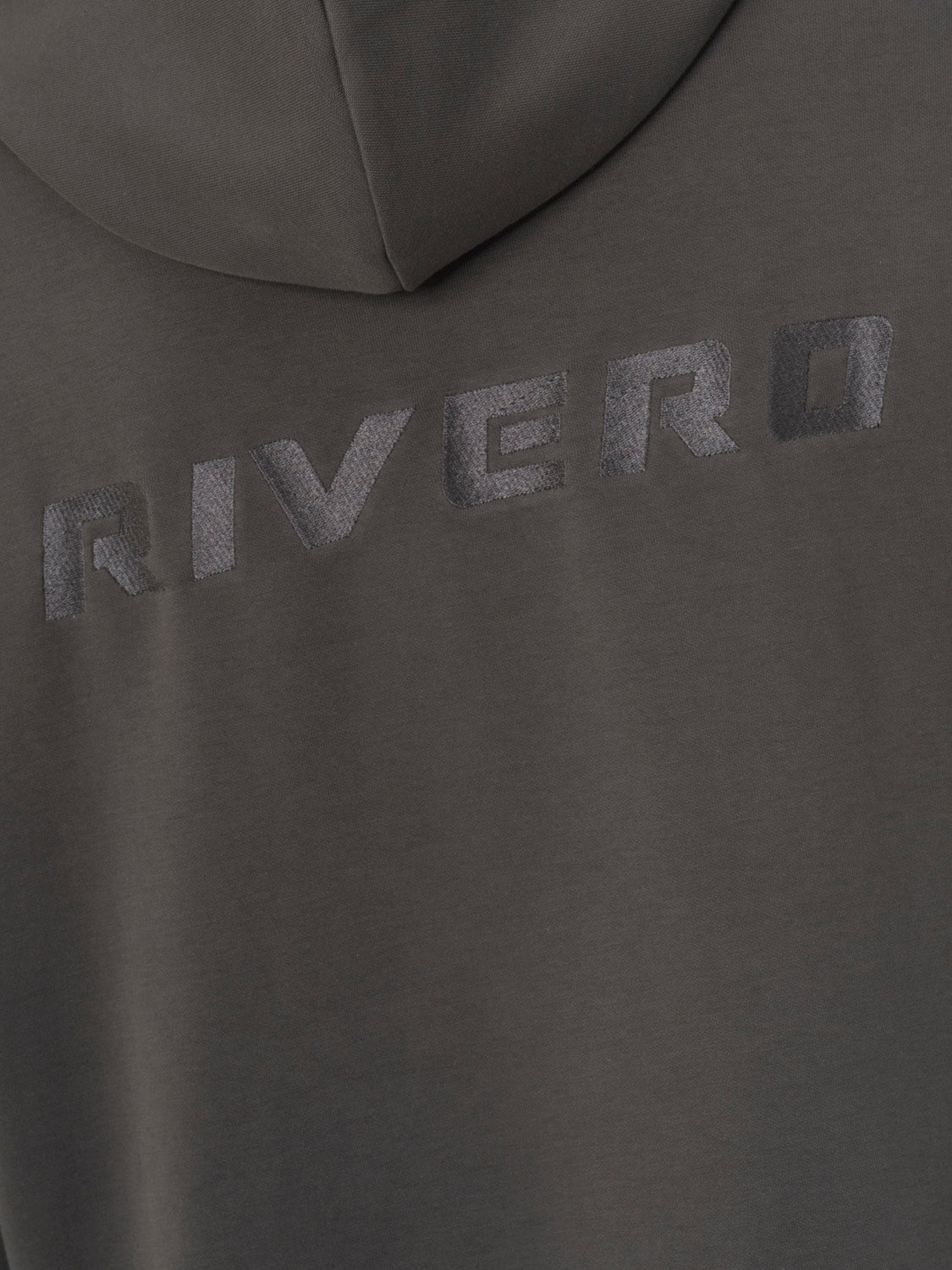 RAW SEAM OVERSIZED ZIP HOODIE CHARCOAL