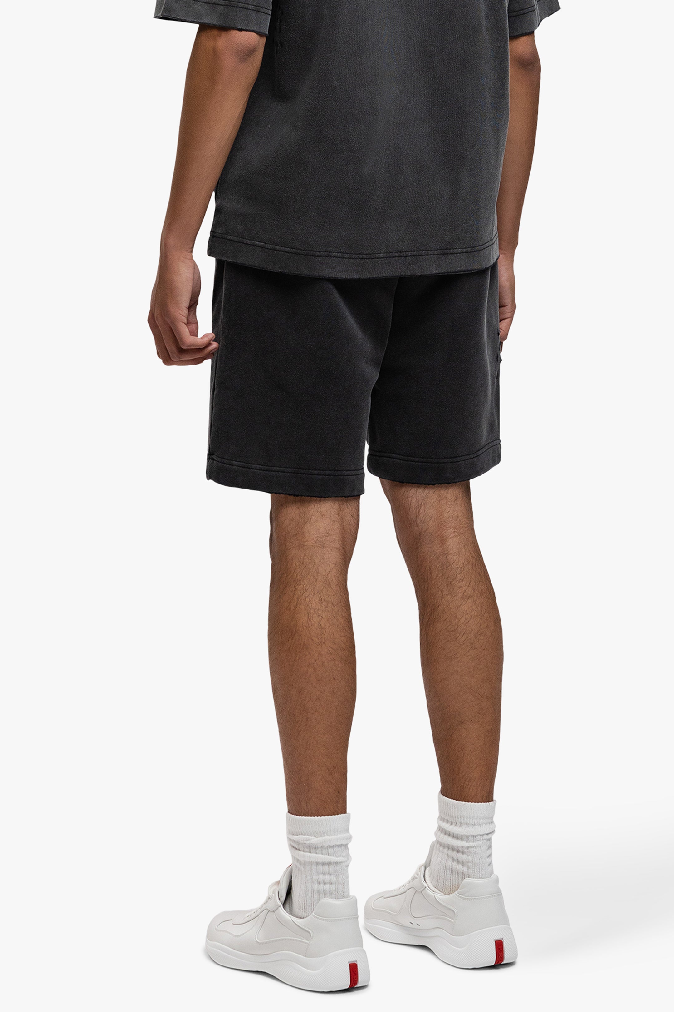 SIGNATURE TAPED SHORTS WASHED BLACK