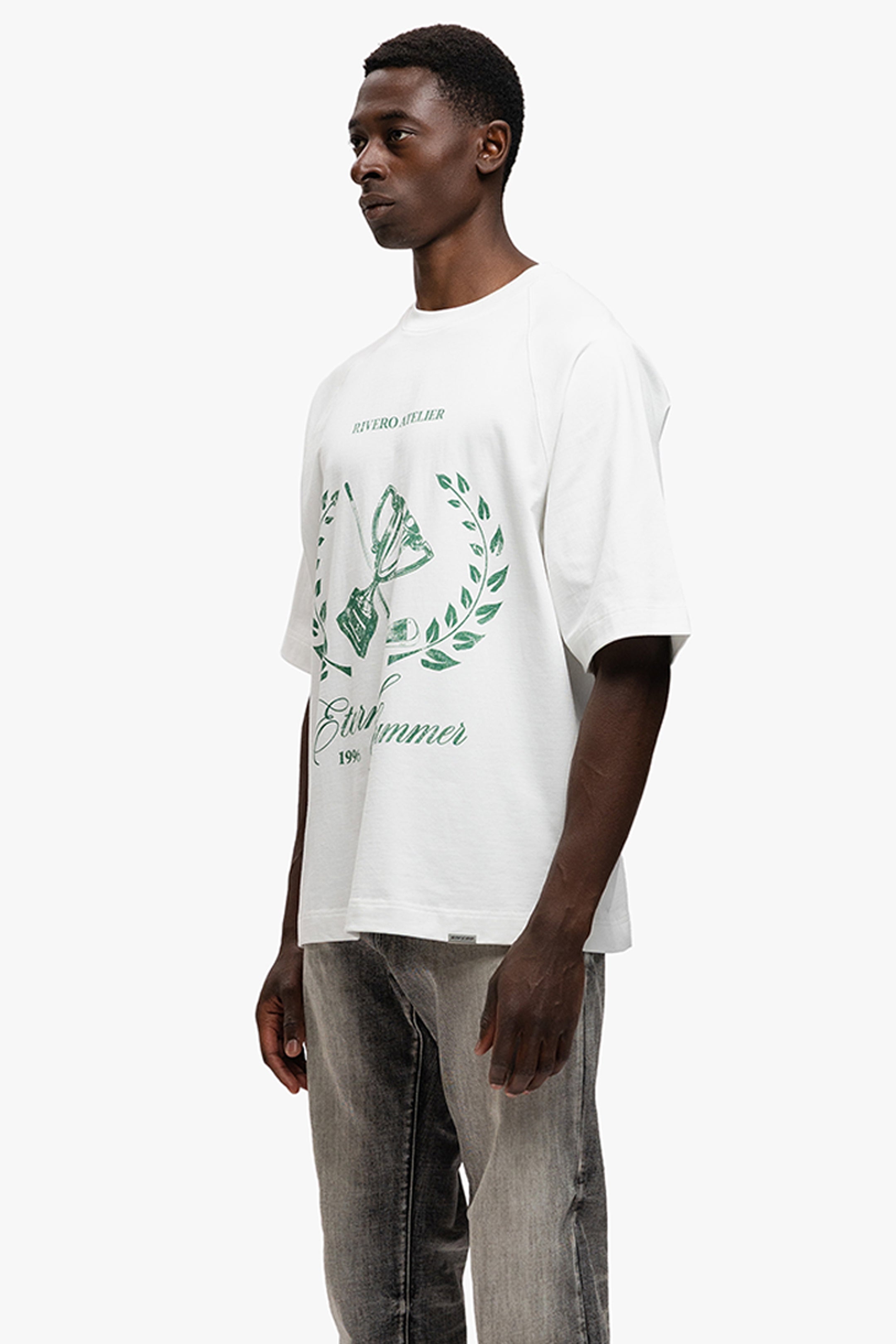 ETERNAL SUMMER T-SHIRT WHITE/GREEN