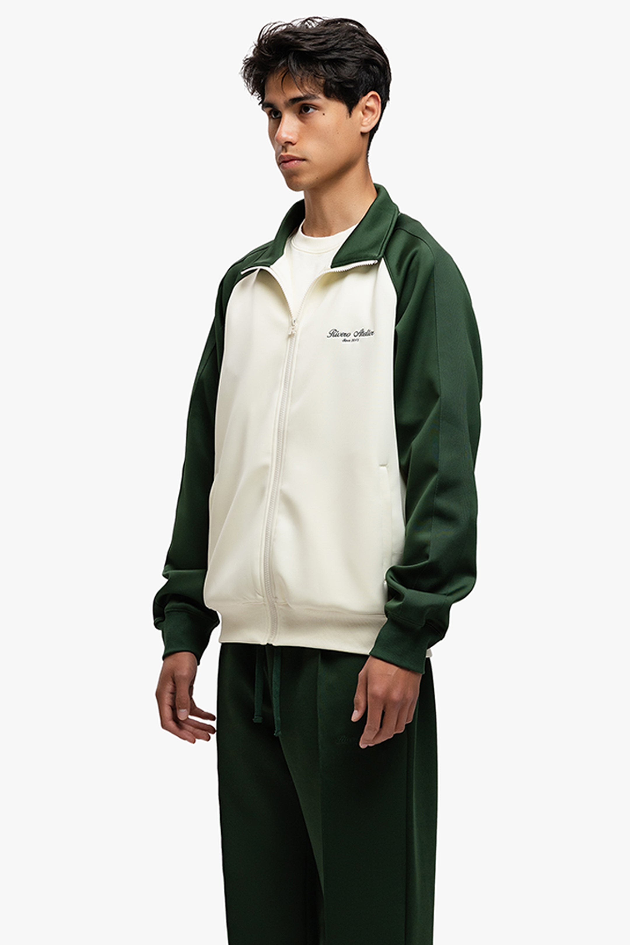 ATELIER TRACKJACKET GREEN/OFF WHITE