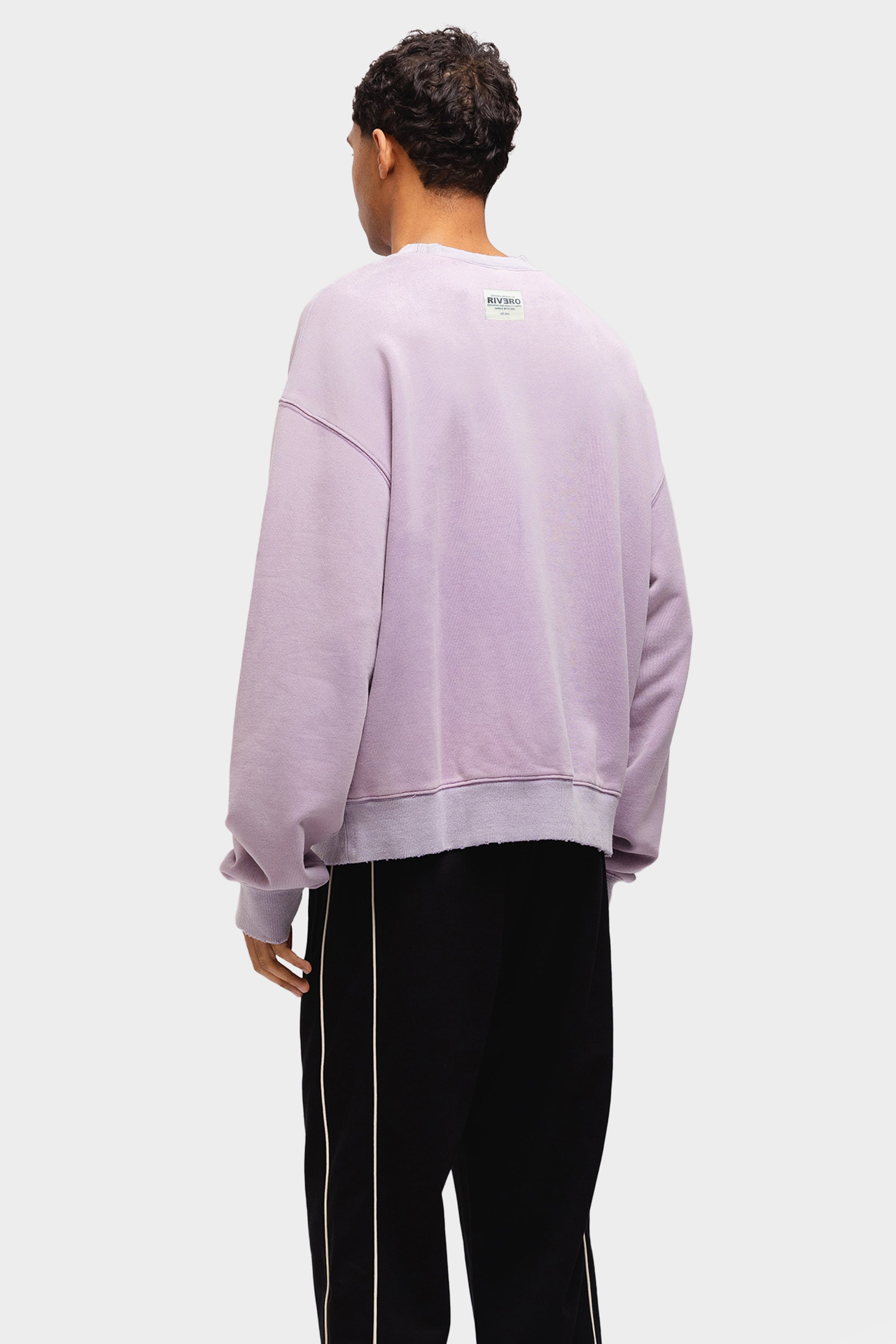 SCRIPT WASHED SWEATER PURPLE