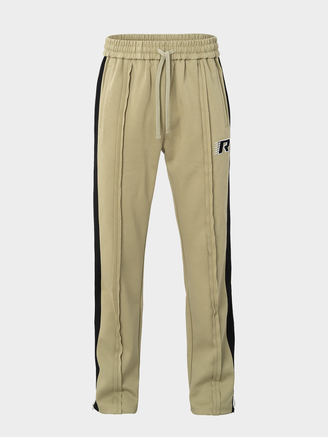 RAW SEAM STRAIGHT LEG ZIP JOGGER GREEN