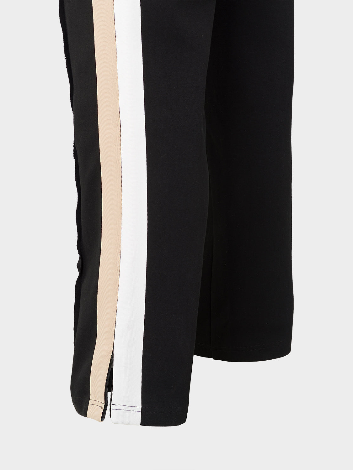 RAW SEAM STRAIGHT LEG ZIP JOGGER BLACK