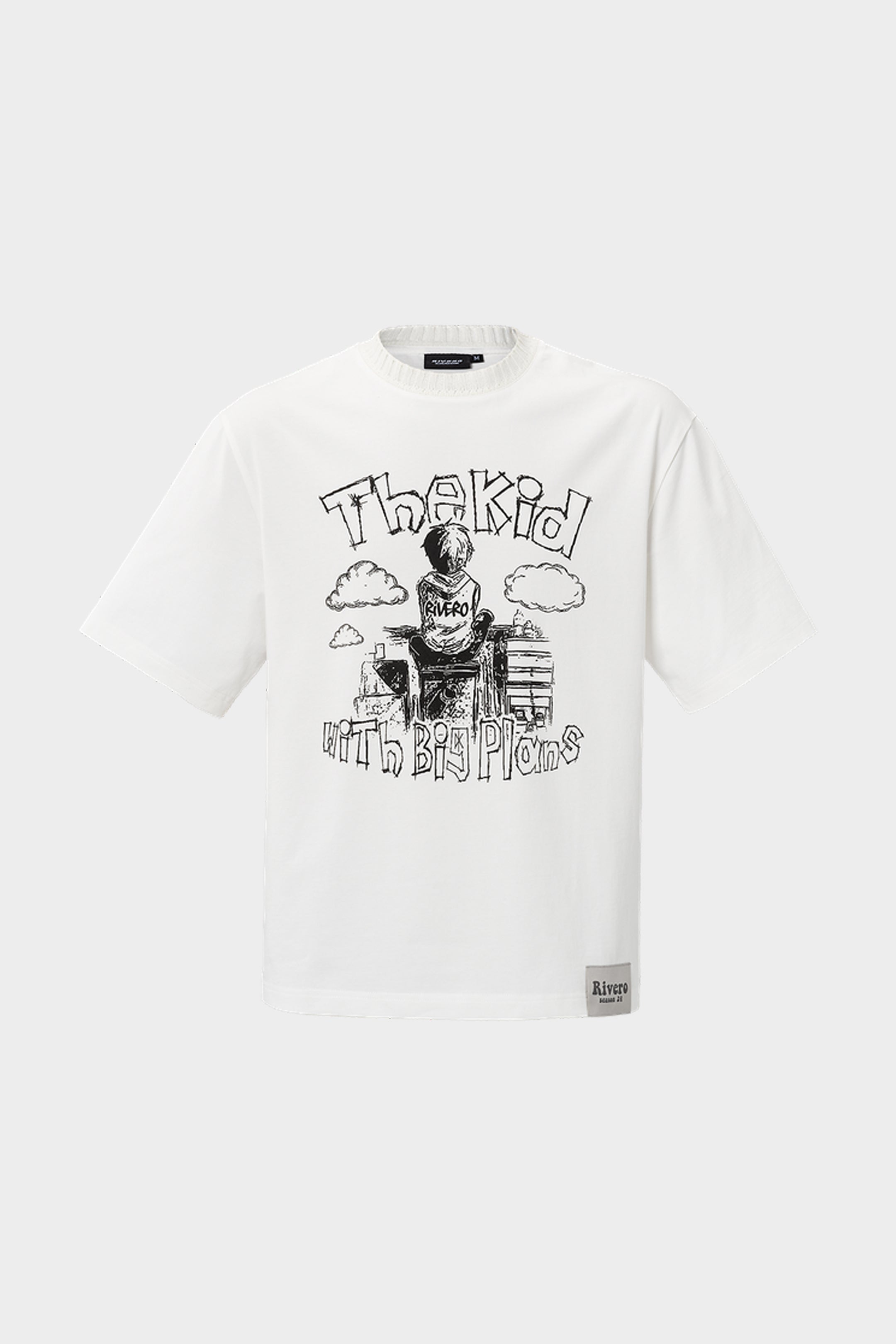BIG PLANS GRAFFITI OVERSIZED T-SHIRT WHITE