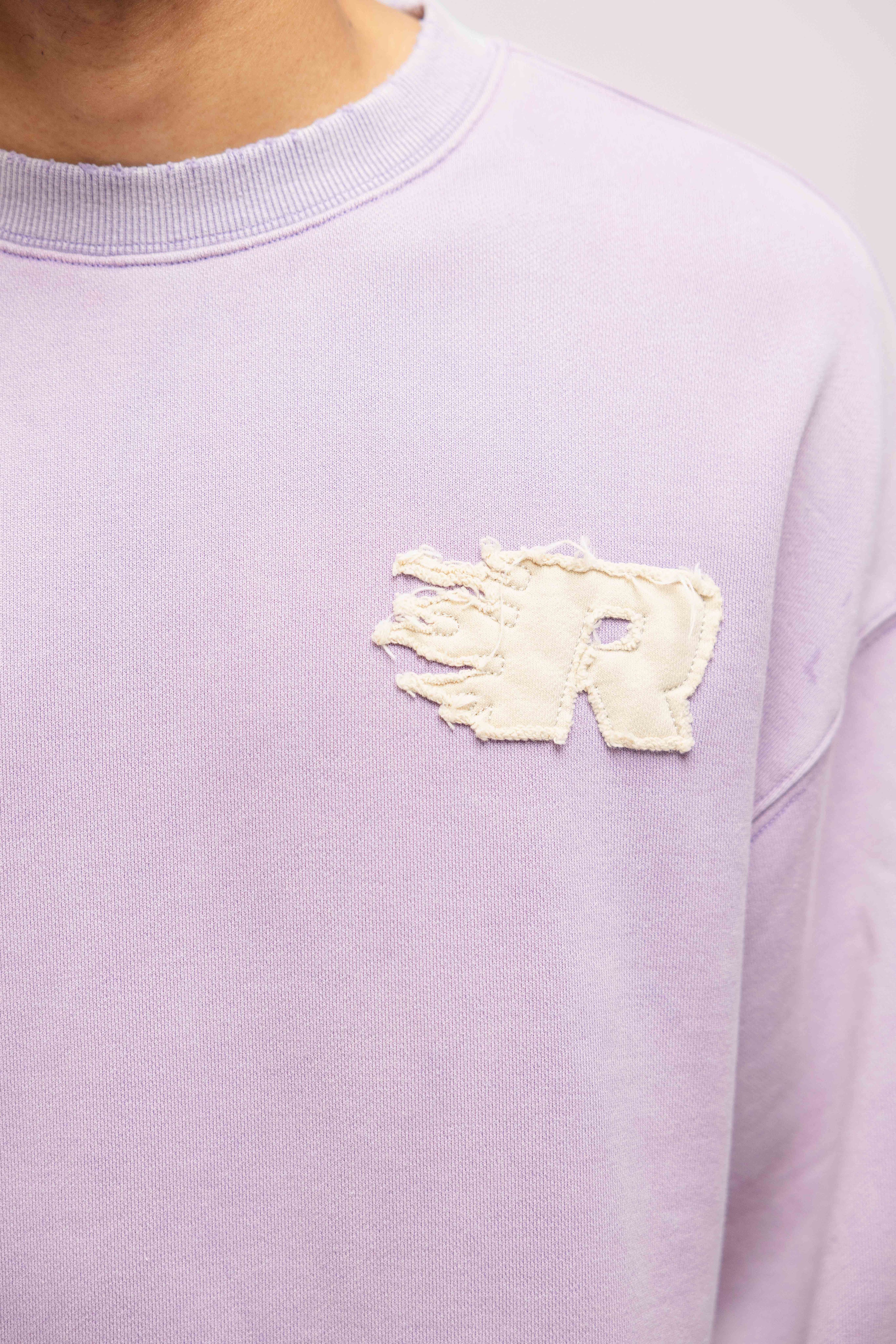 SCRIPT WASHED SWEATER PURPLE