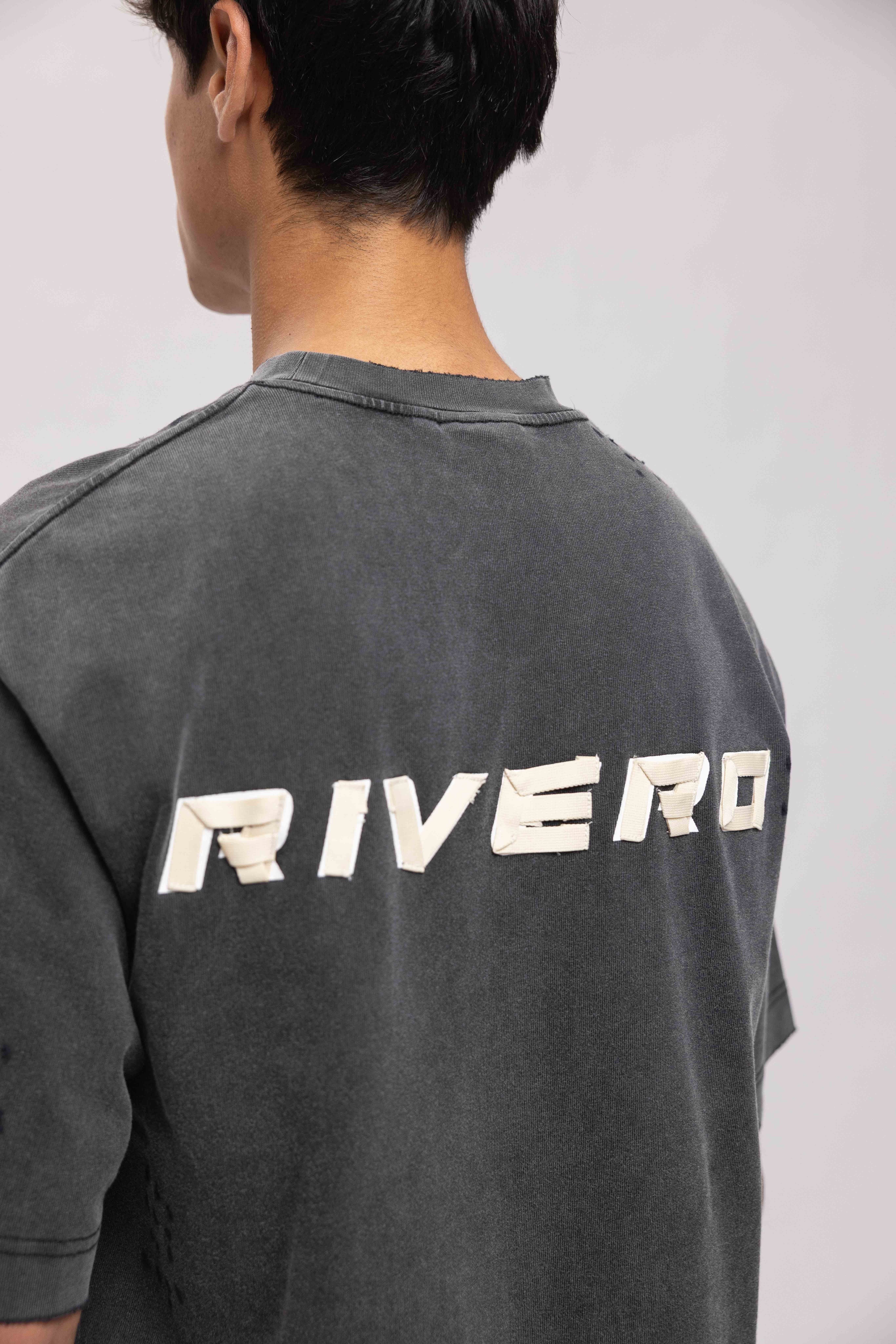 SIGNATURE TAPED T-SHIRT WASHED BLACK