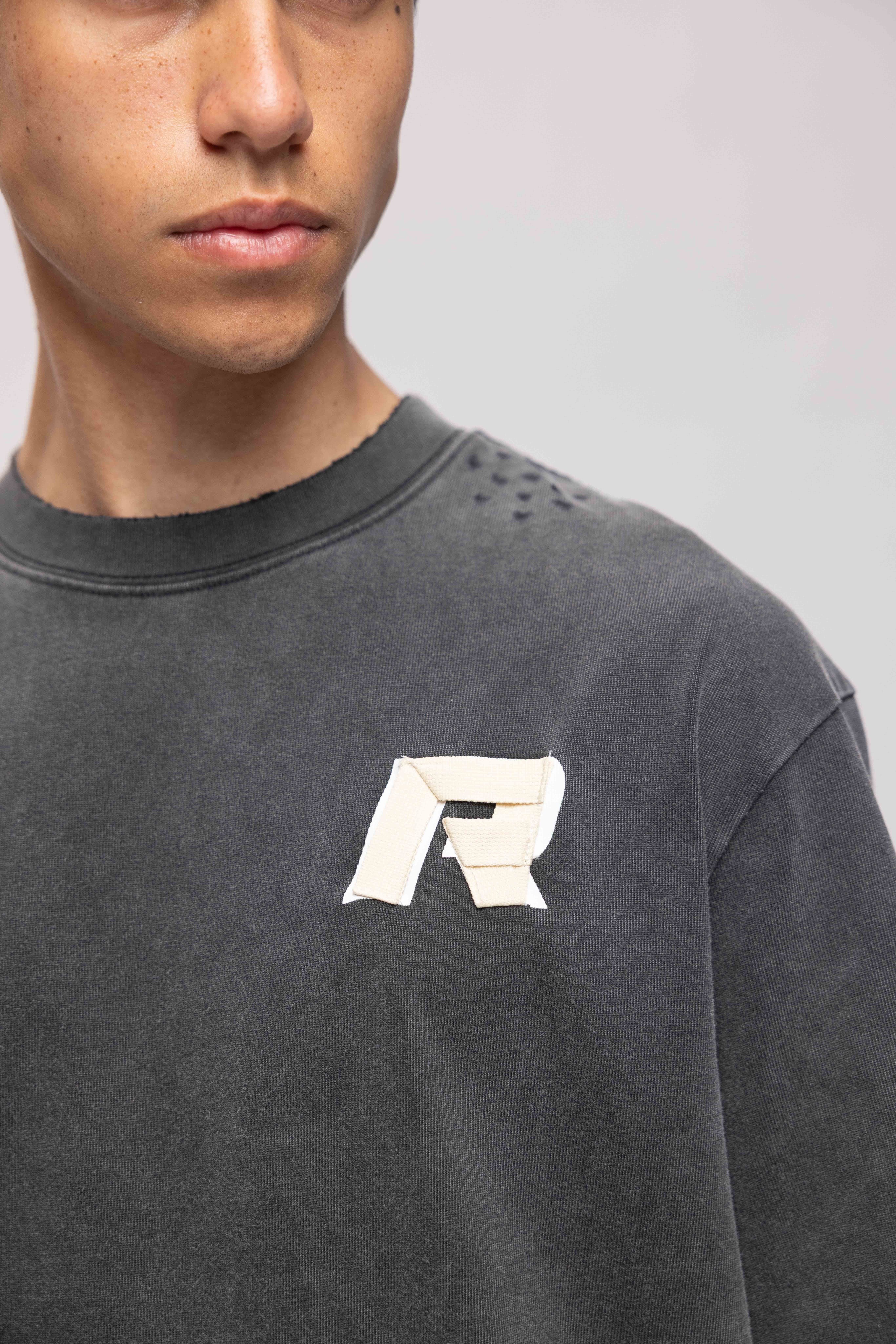 SIGNATURE TAPED T-SHIRT WASHED BLACK