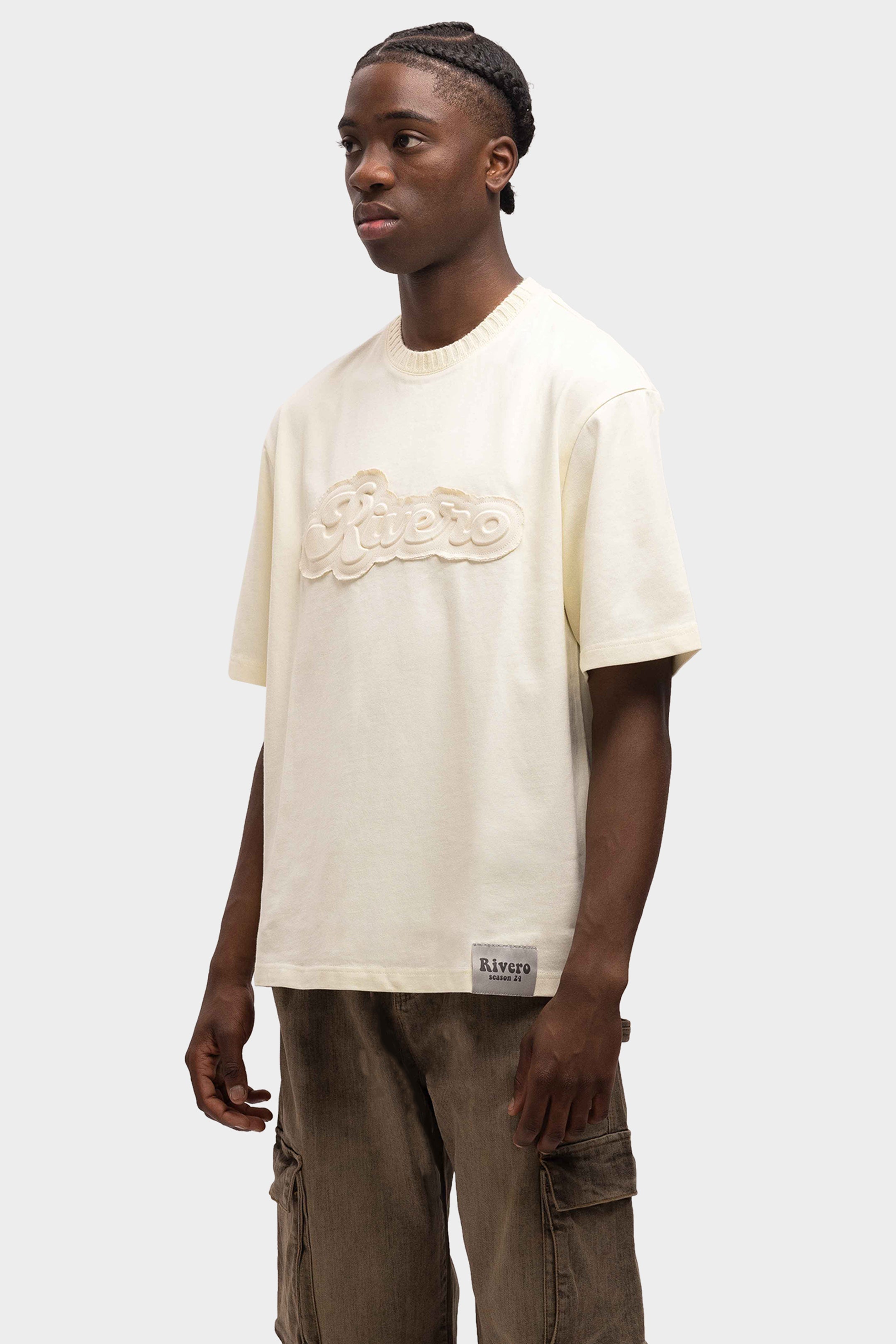 EMBOSSED OVERSIZED T-SHIRT OFF WHITE