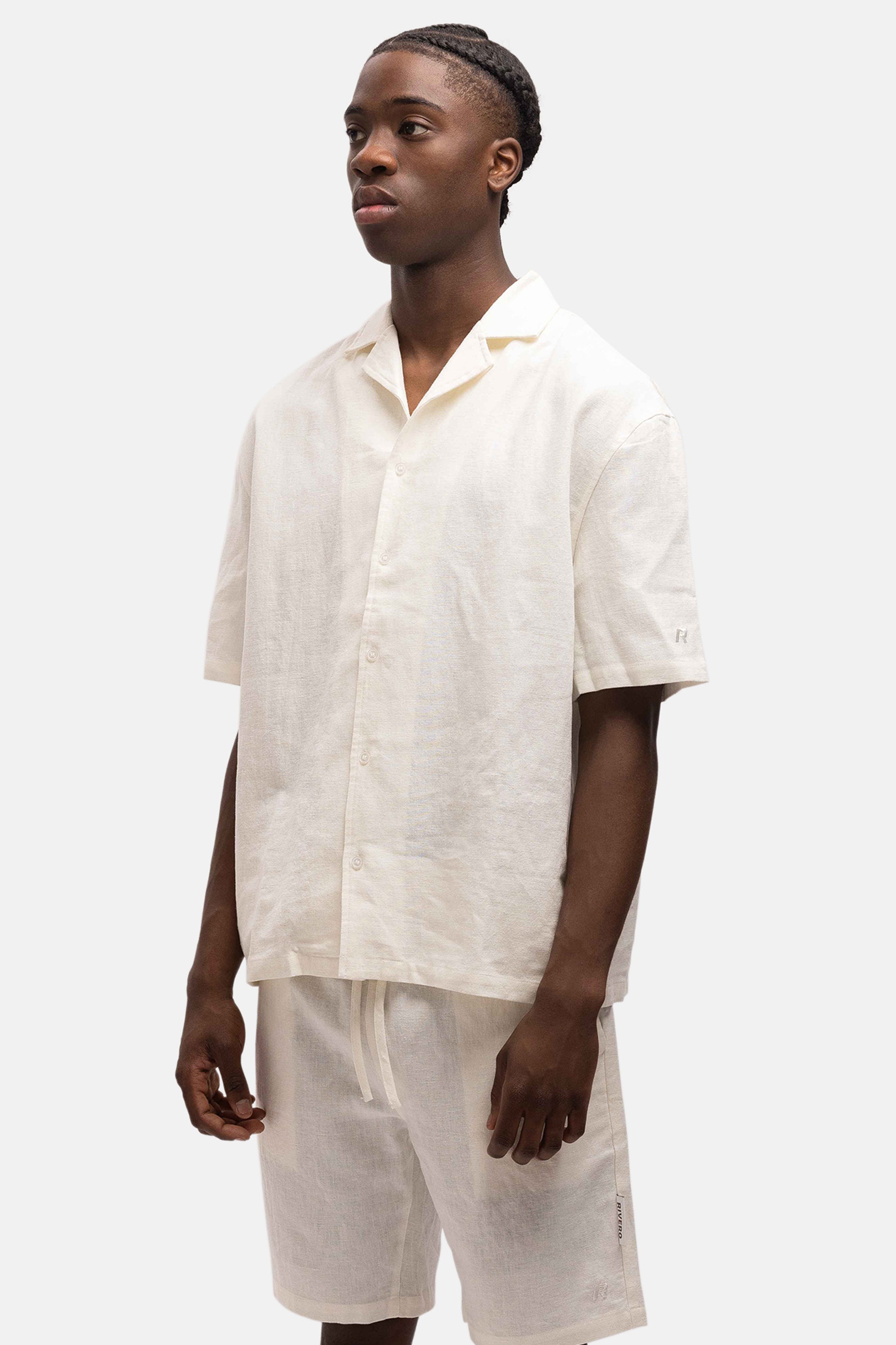 LINEN SHIRT SHORT SLEEVE WHITE