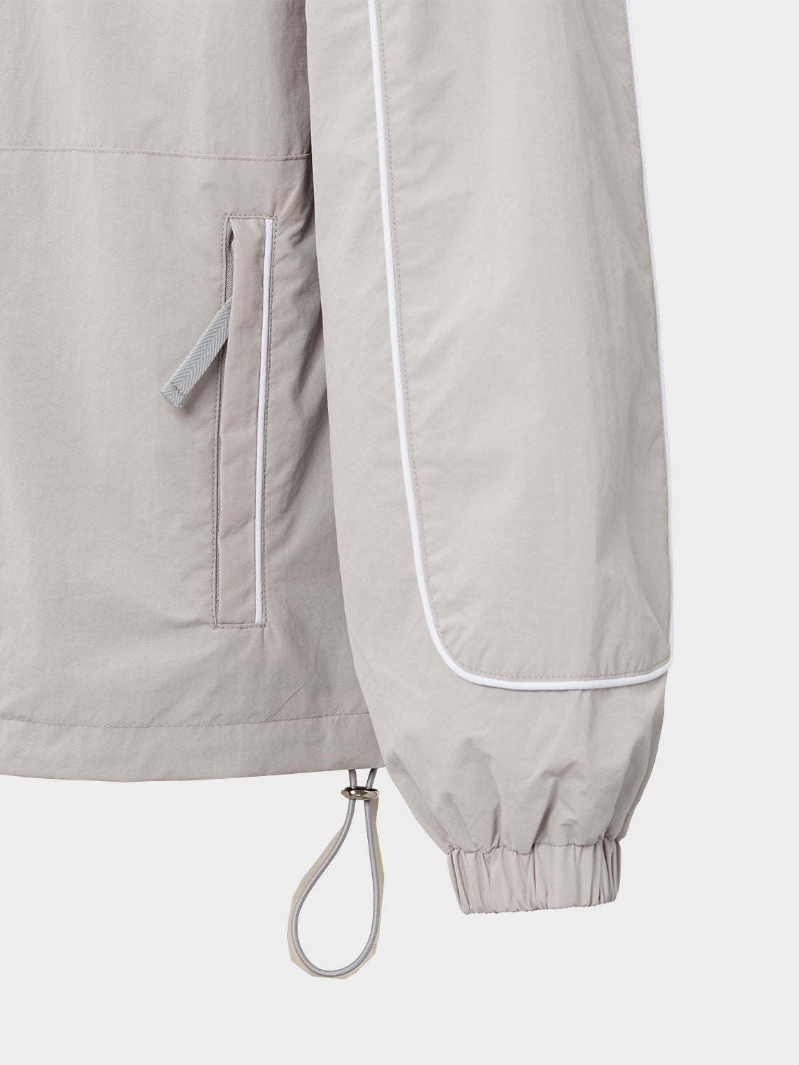 TRACKJACKET REMOVABLE HOOD LIGHT GREY