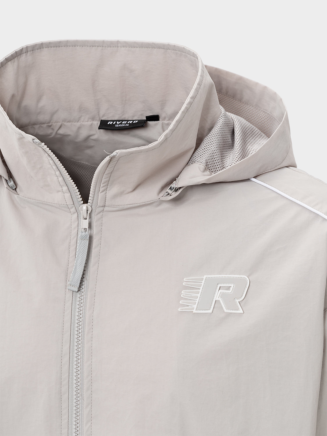 TRACKJACKET REMOVABLE HOOD LIGHT GREY