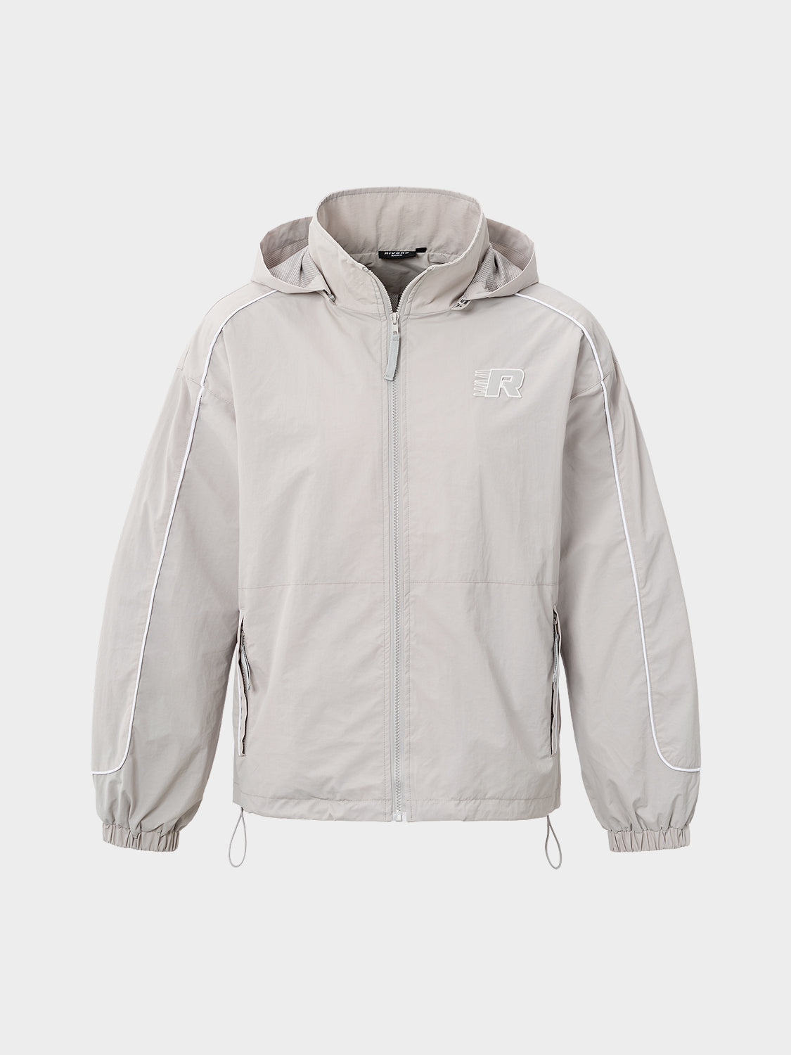 TRACKJACKET REMOVABLE HOOD LIGHT GREY