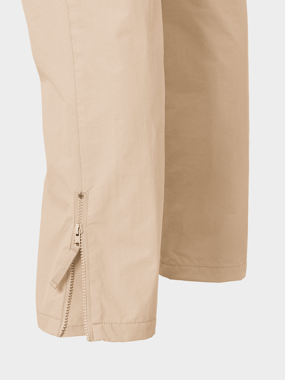 ZIP TRACKPANTS STRAIGHT SAND