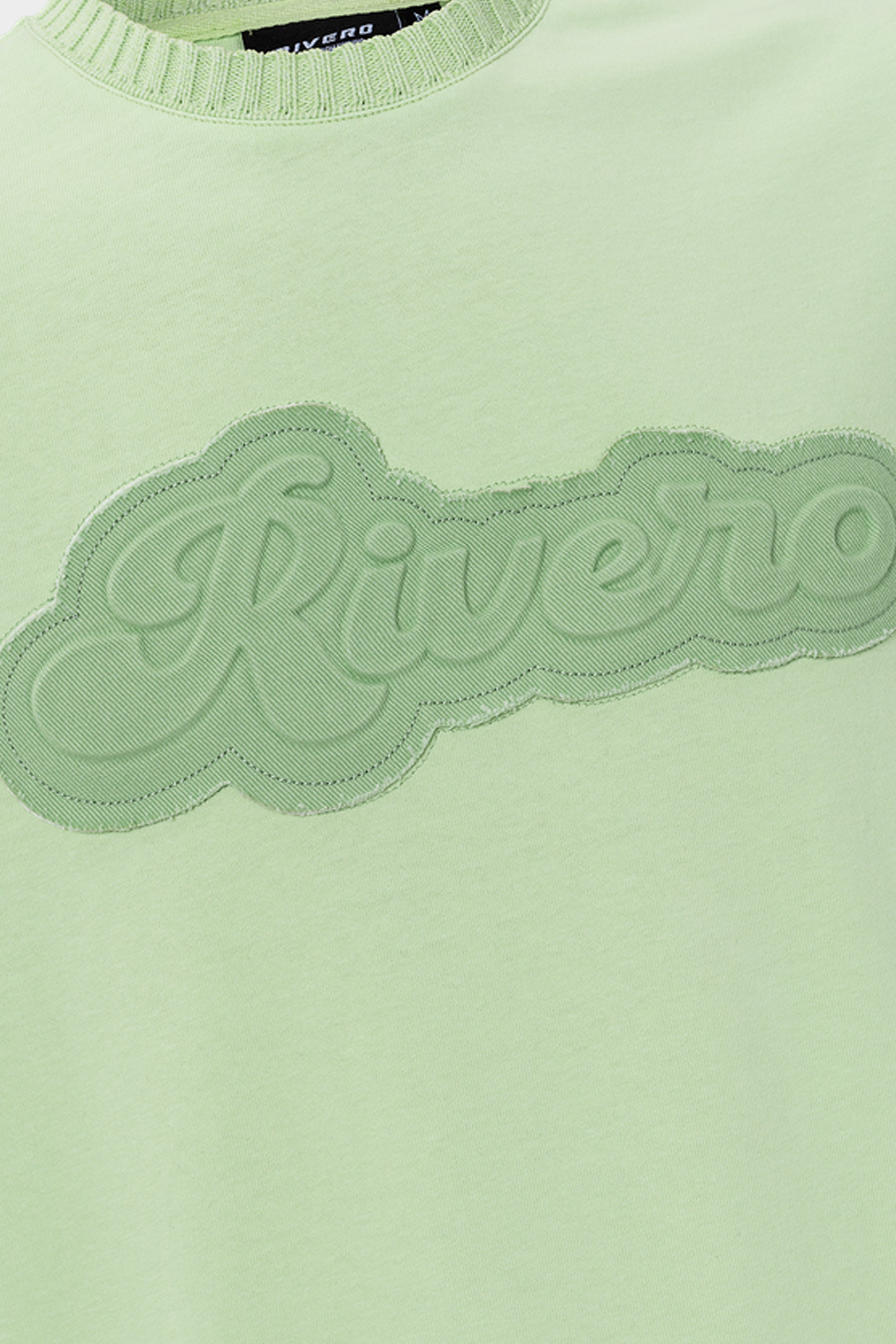 EMBOSSED OVERSIZED T-SHIRT GREEN