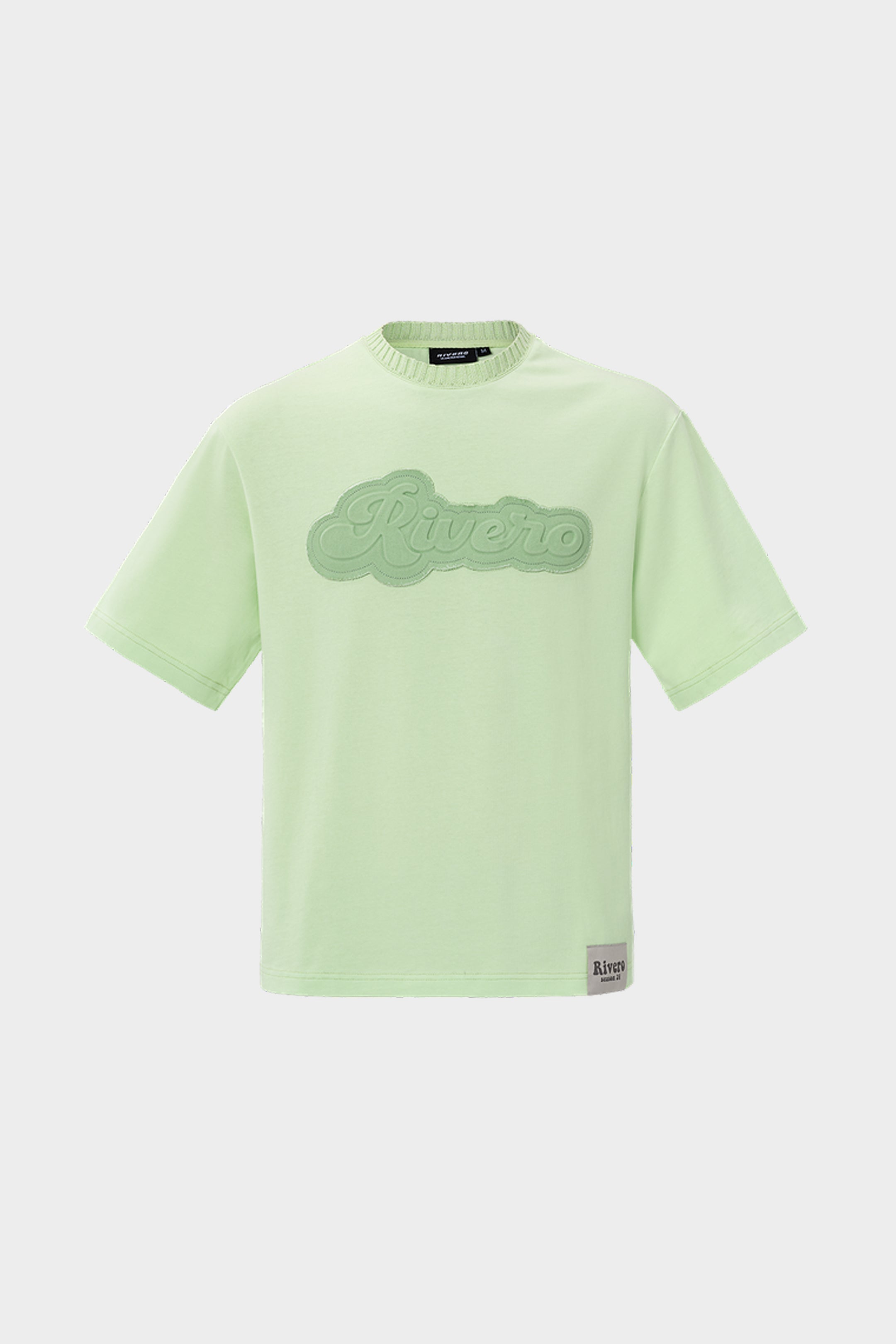 EMBOSSED OVERSIZED T-SHIRT GREEN