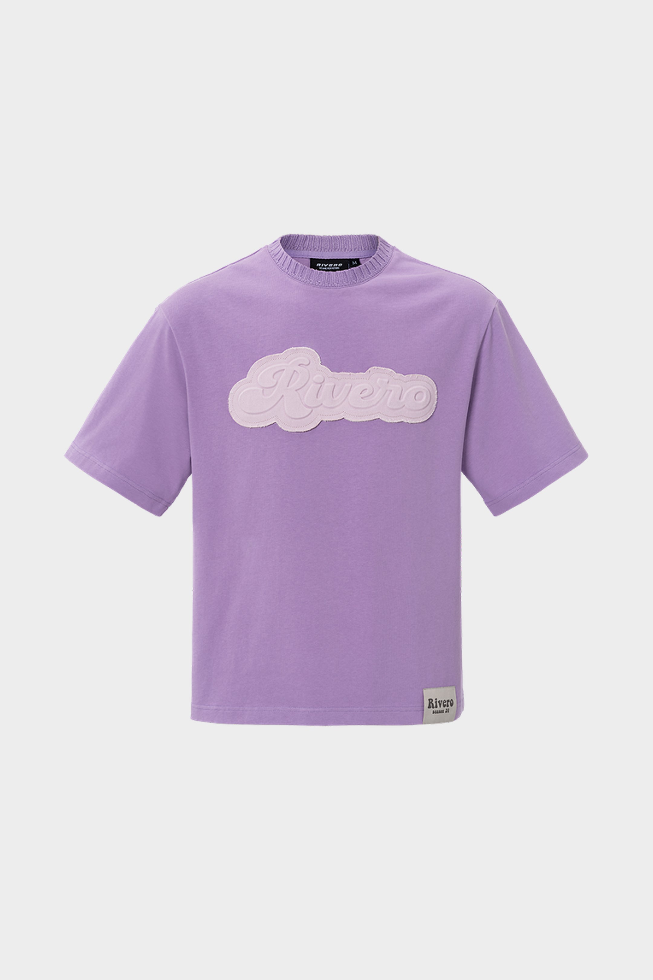 EMBOSSED OVERSIZED T-SHIRT PURPLE