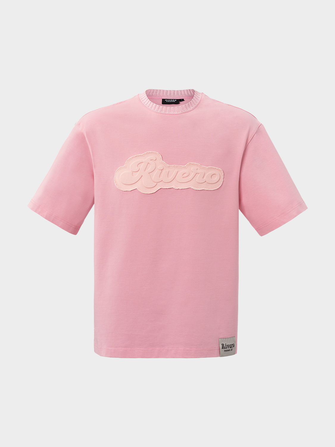 EMBOSSED OVERSIZED T-SHIRT PINK
