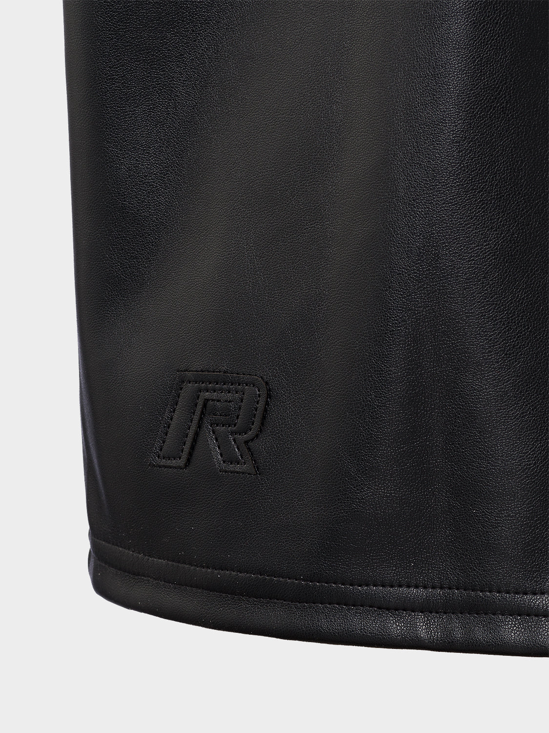 LEATHER OVERSIZED SHIRT BLACK