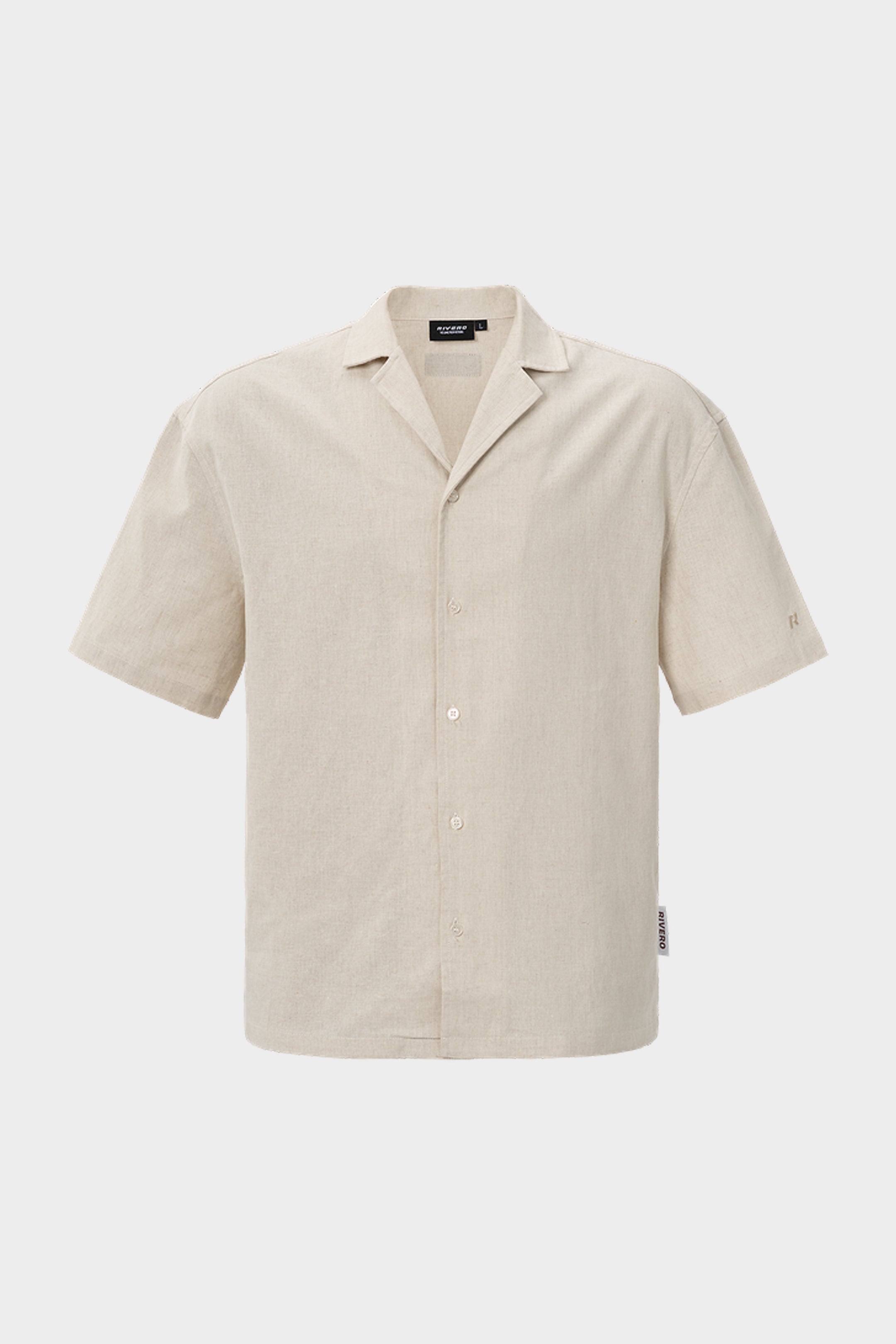 LINEN SHIRT SHORT SLEEVE SAND