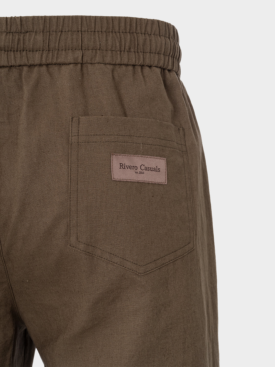 LINEN SHORTS BROWN