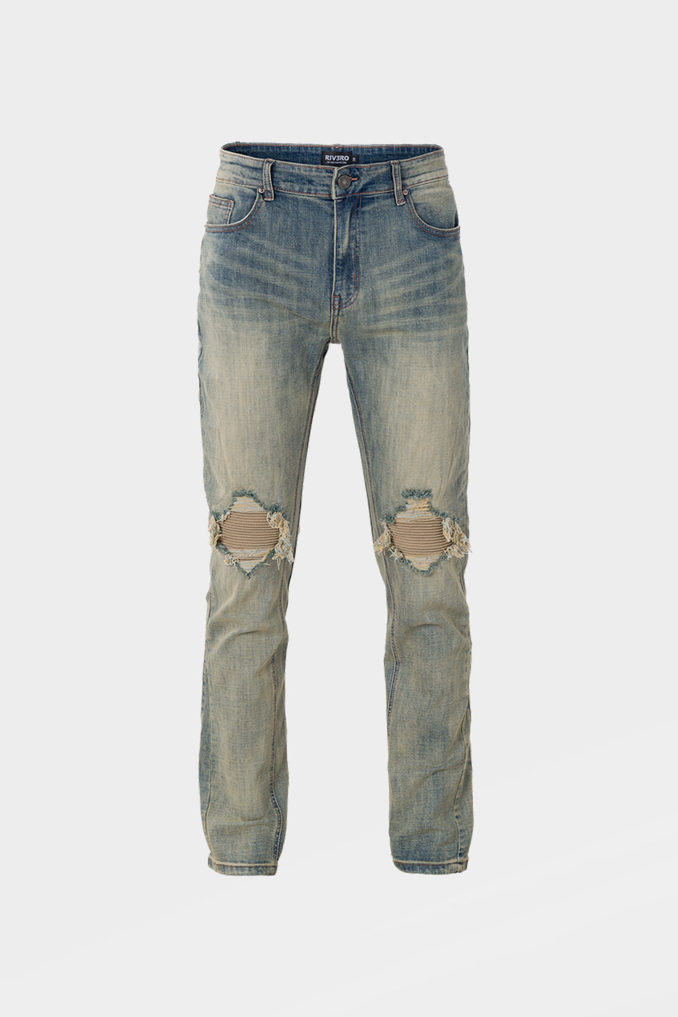 REGULAR REPAIRED DENIM JEANS