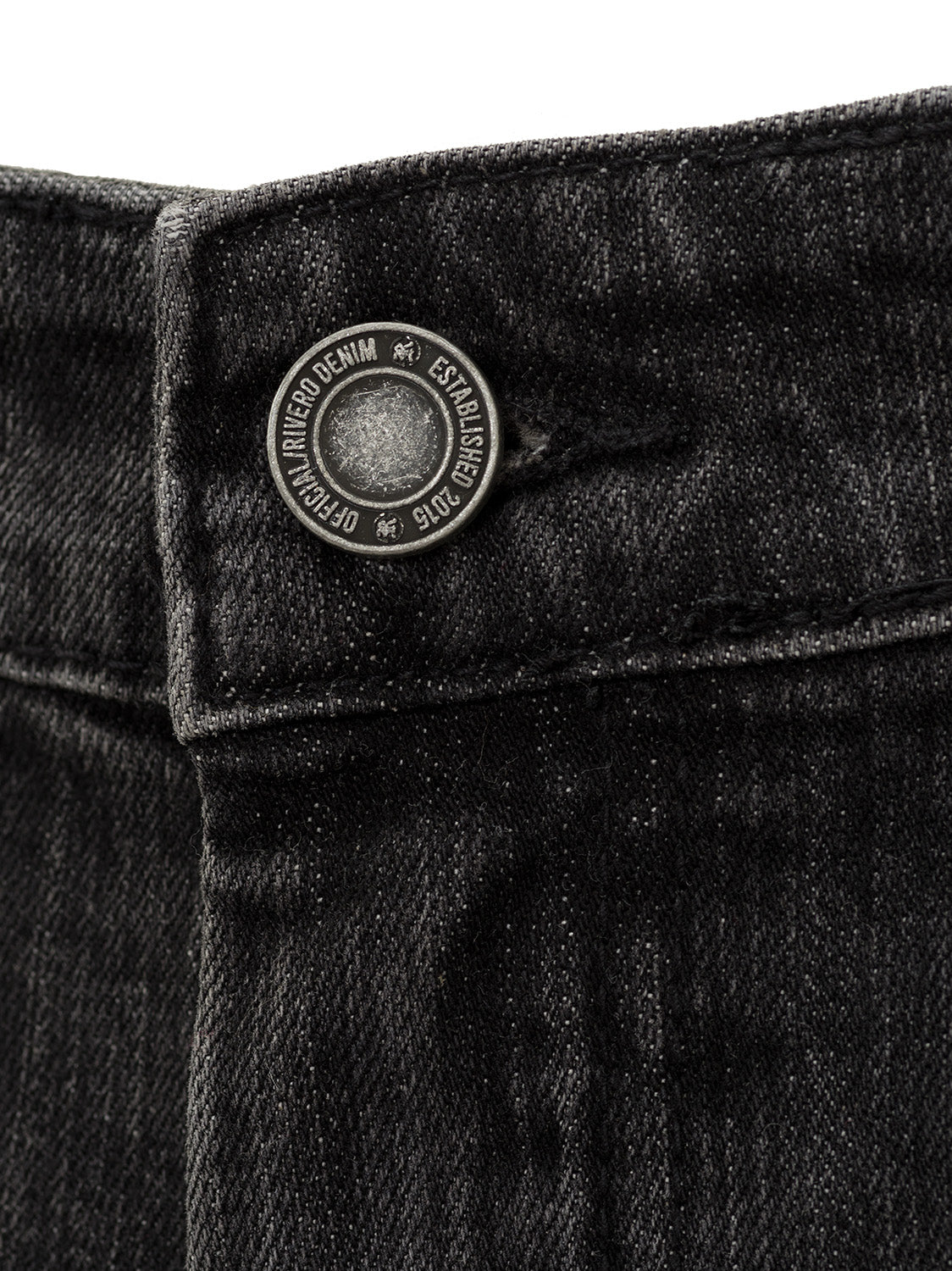 ZIP DENIM JEANS BLACK