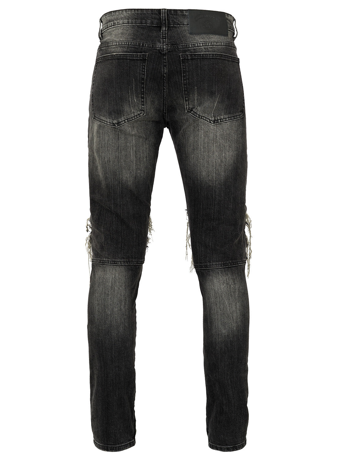 ZIP DENIM JEANS BLACK