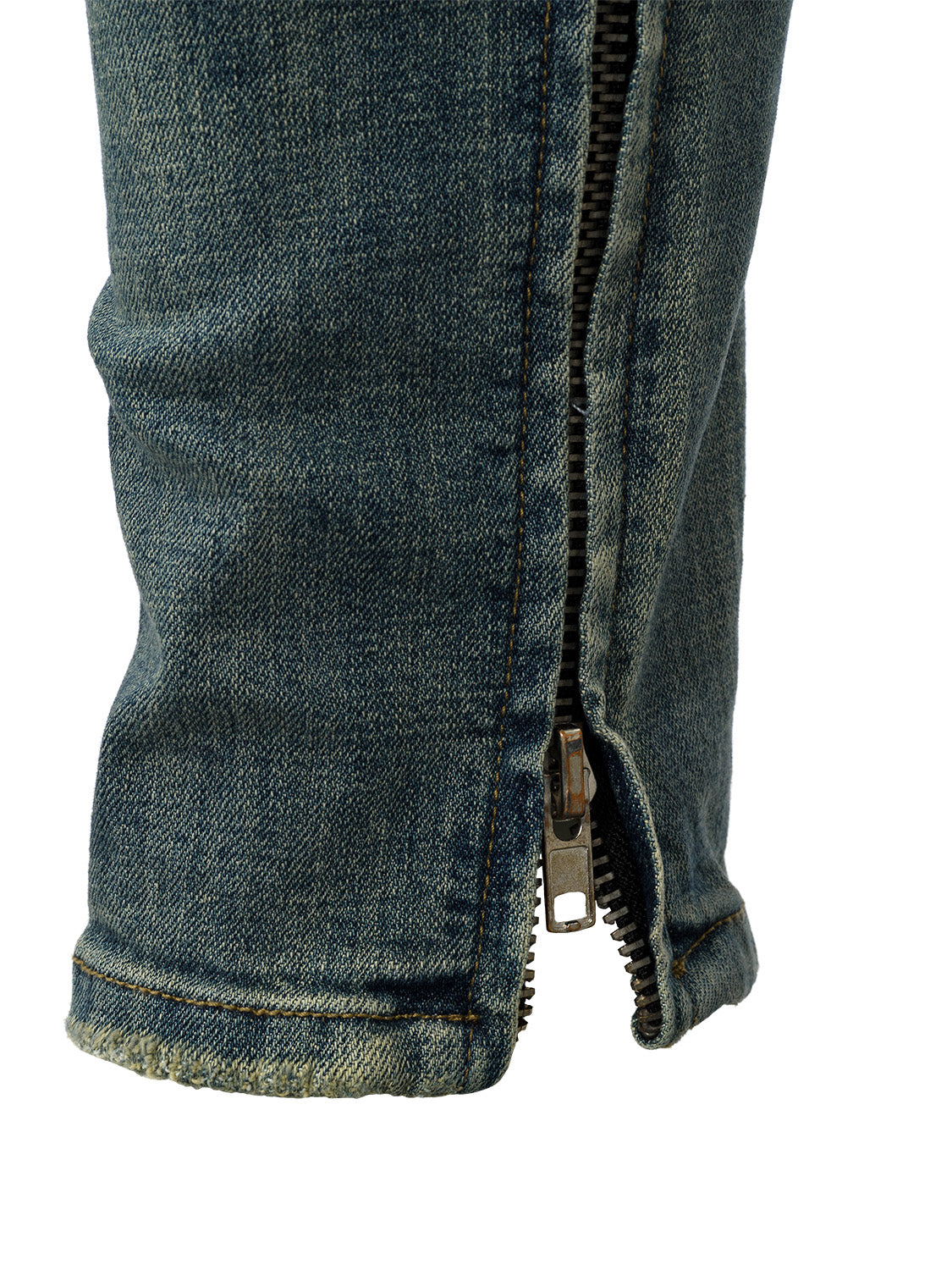 ZIP DENIM JEANS