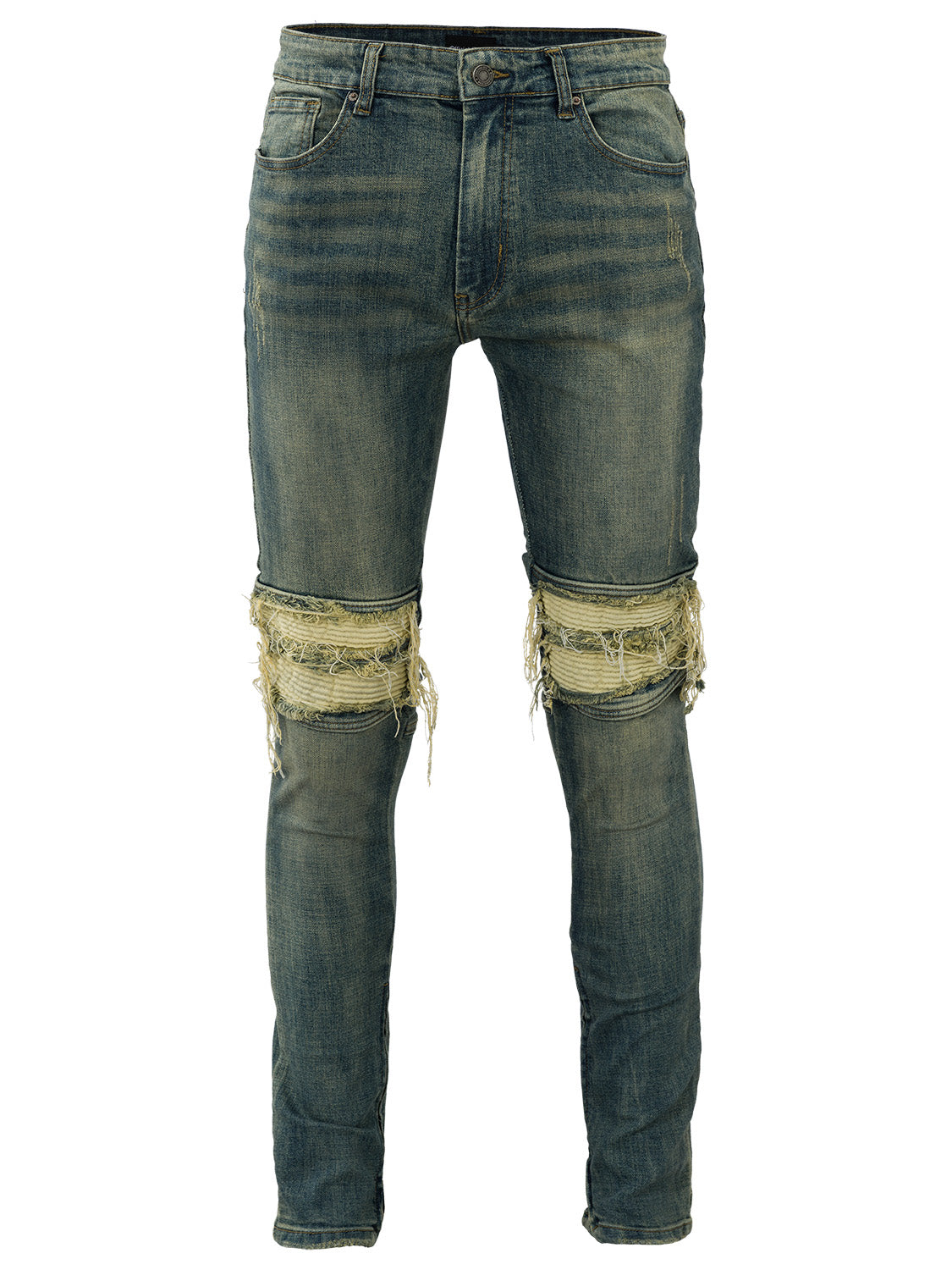 ZIP DENIM JEANS