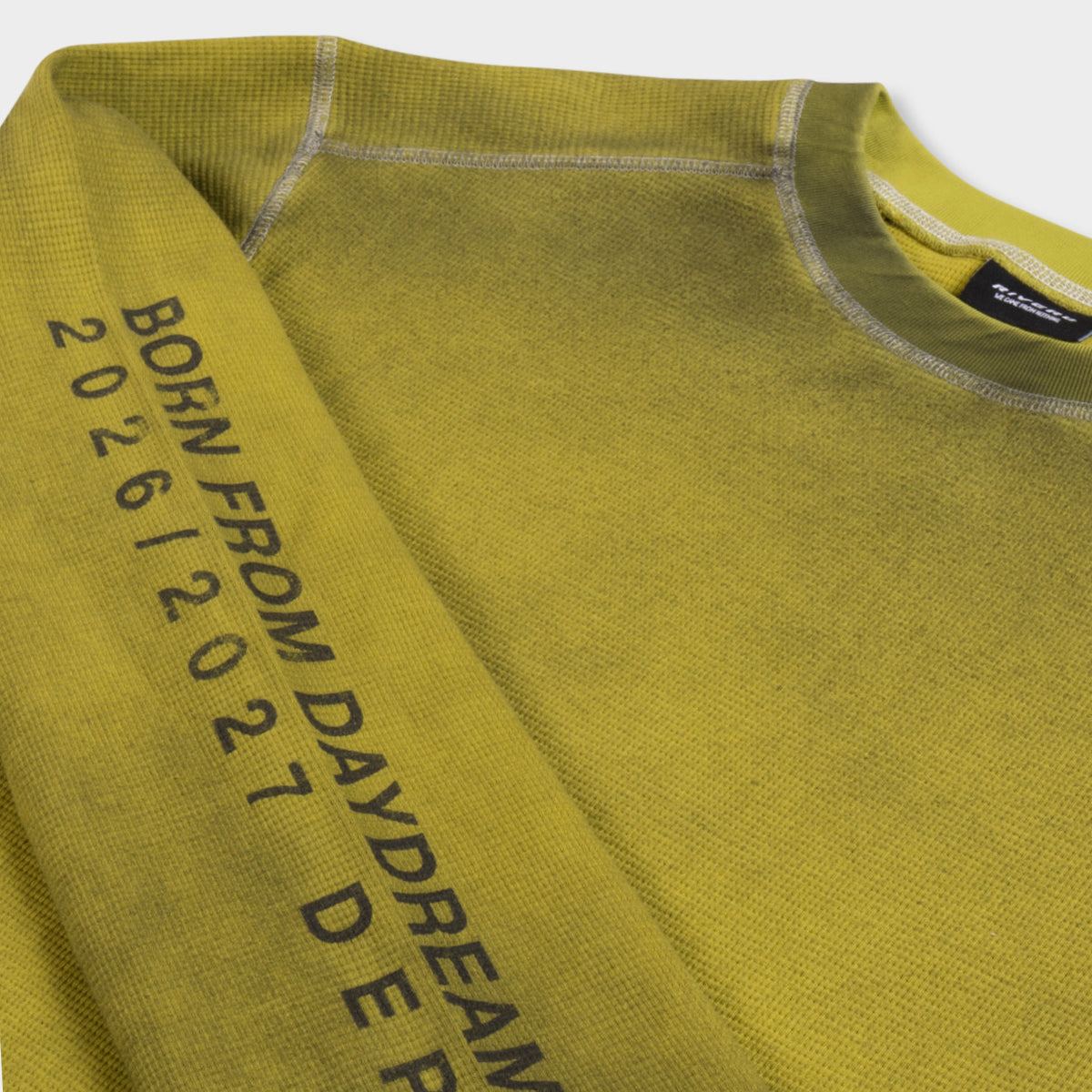 CONTRAST AGED WAFFLE LONGSLEEVE