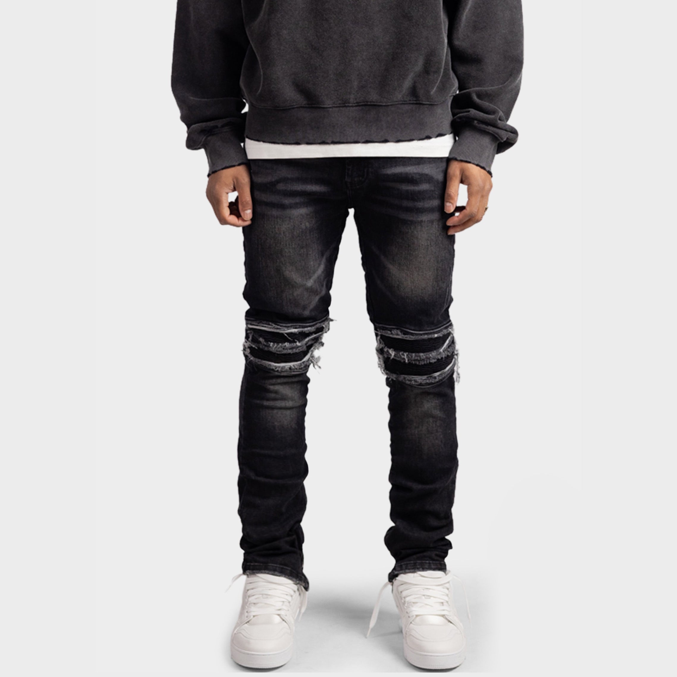 ZIP DENIM JEANS BLACK – Rivero Fashion